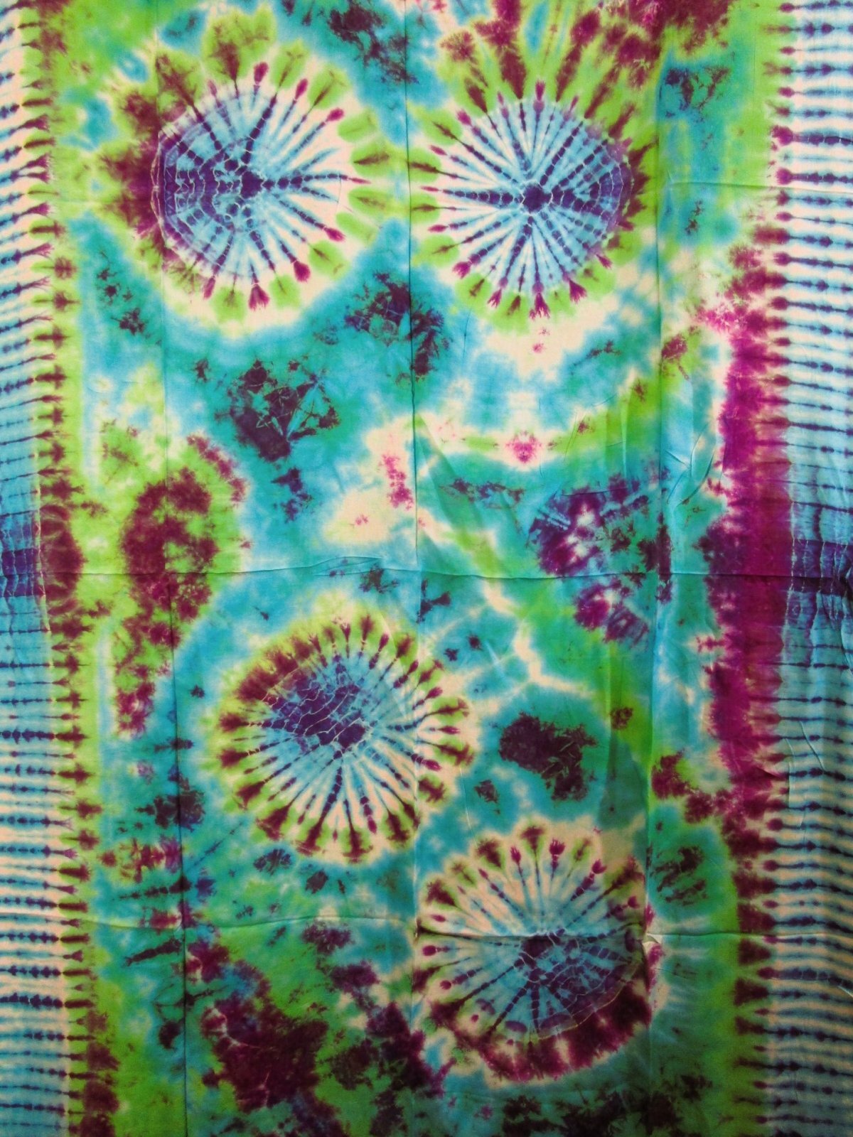 画像2: タイダイ染め＊レーヨン素材＊フリンジ＊マルチクロス＊パレオ