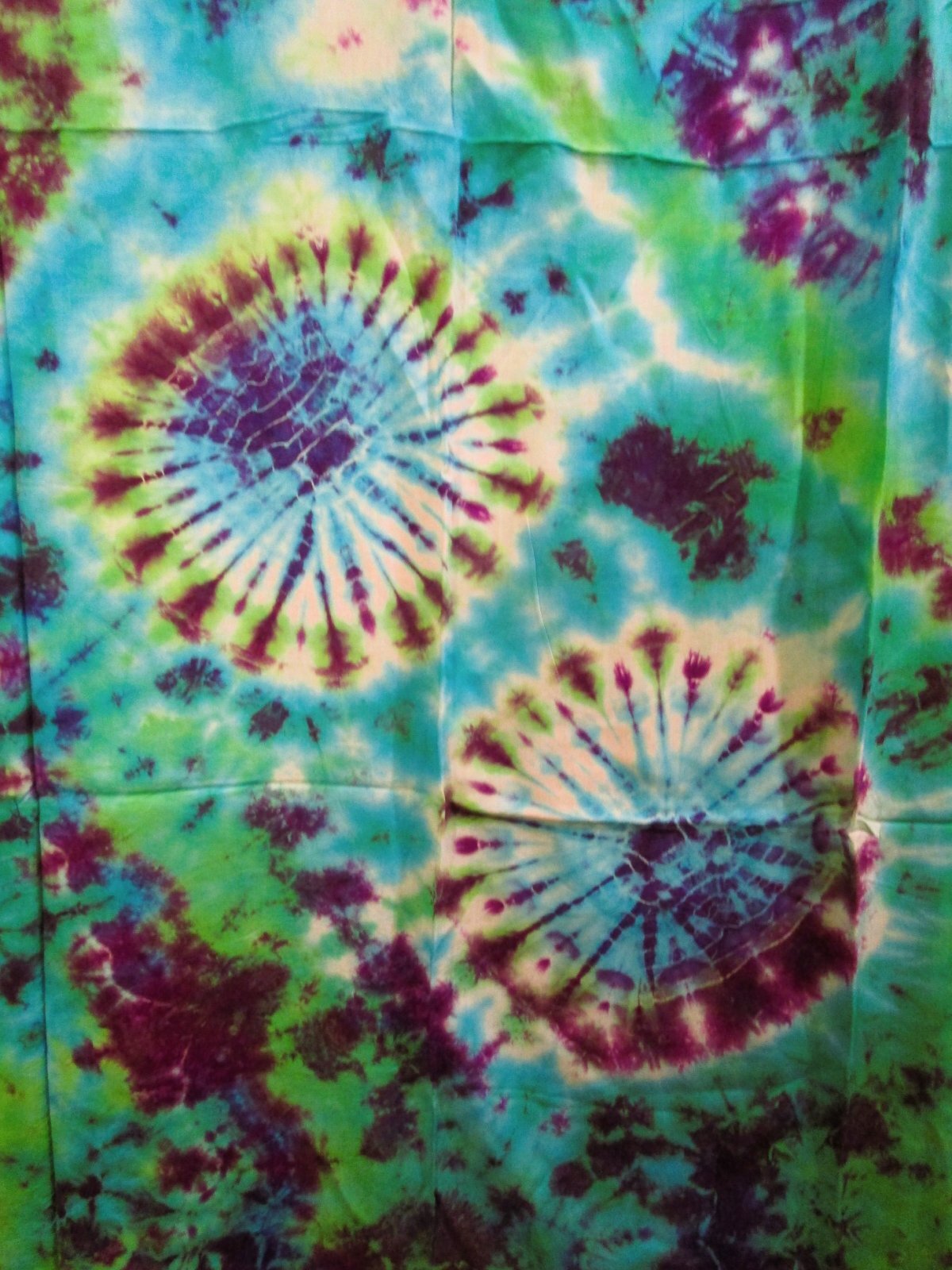 画像3: タイダイ染め＊レーヨン素材＊フリンジ＊マルチクロス＊パレオ