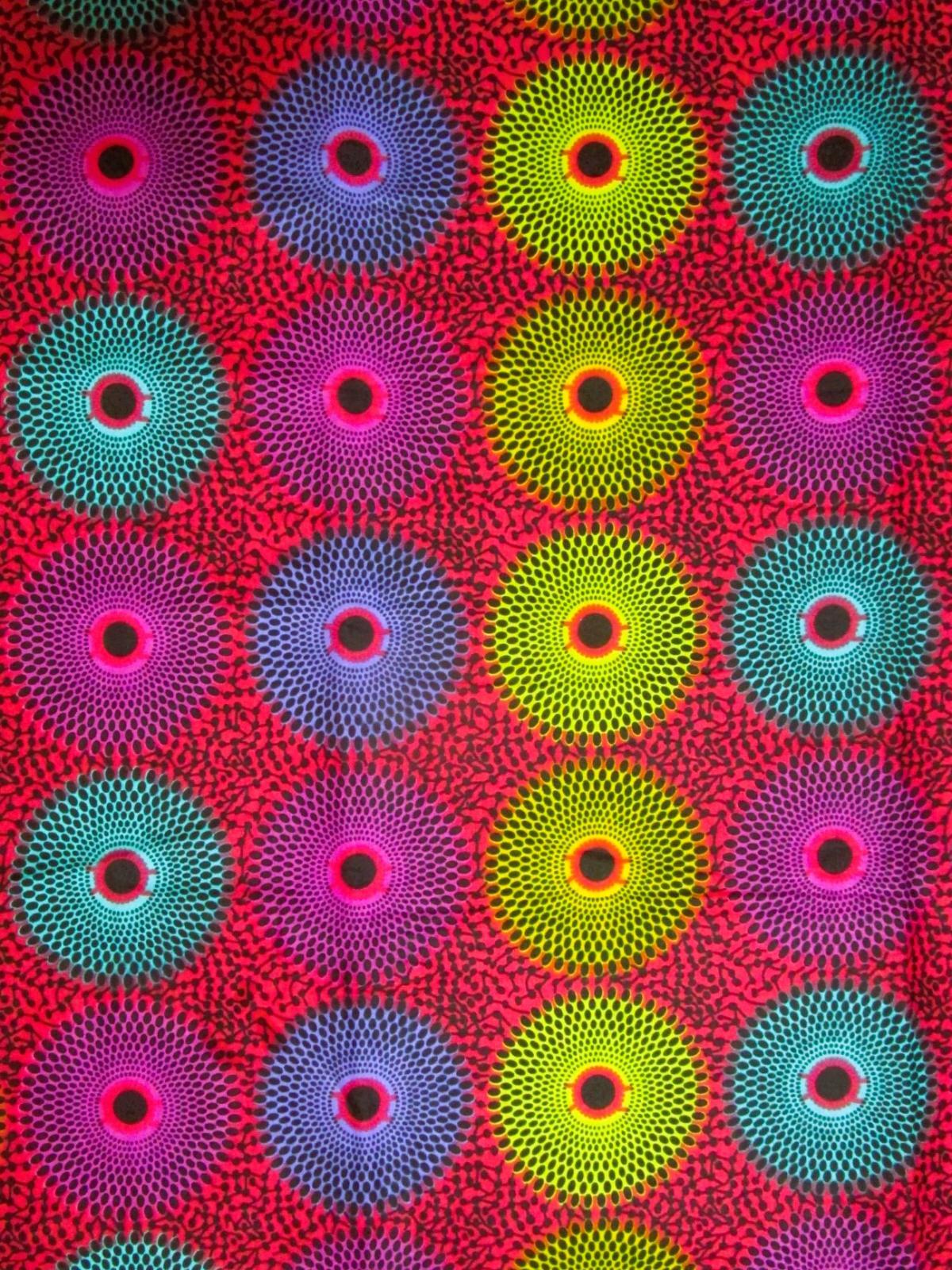 画像1: アフリカンプリント生地 パーニュ