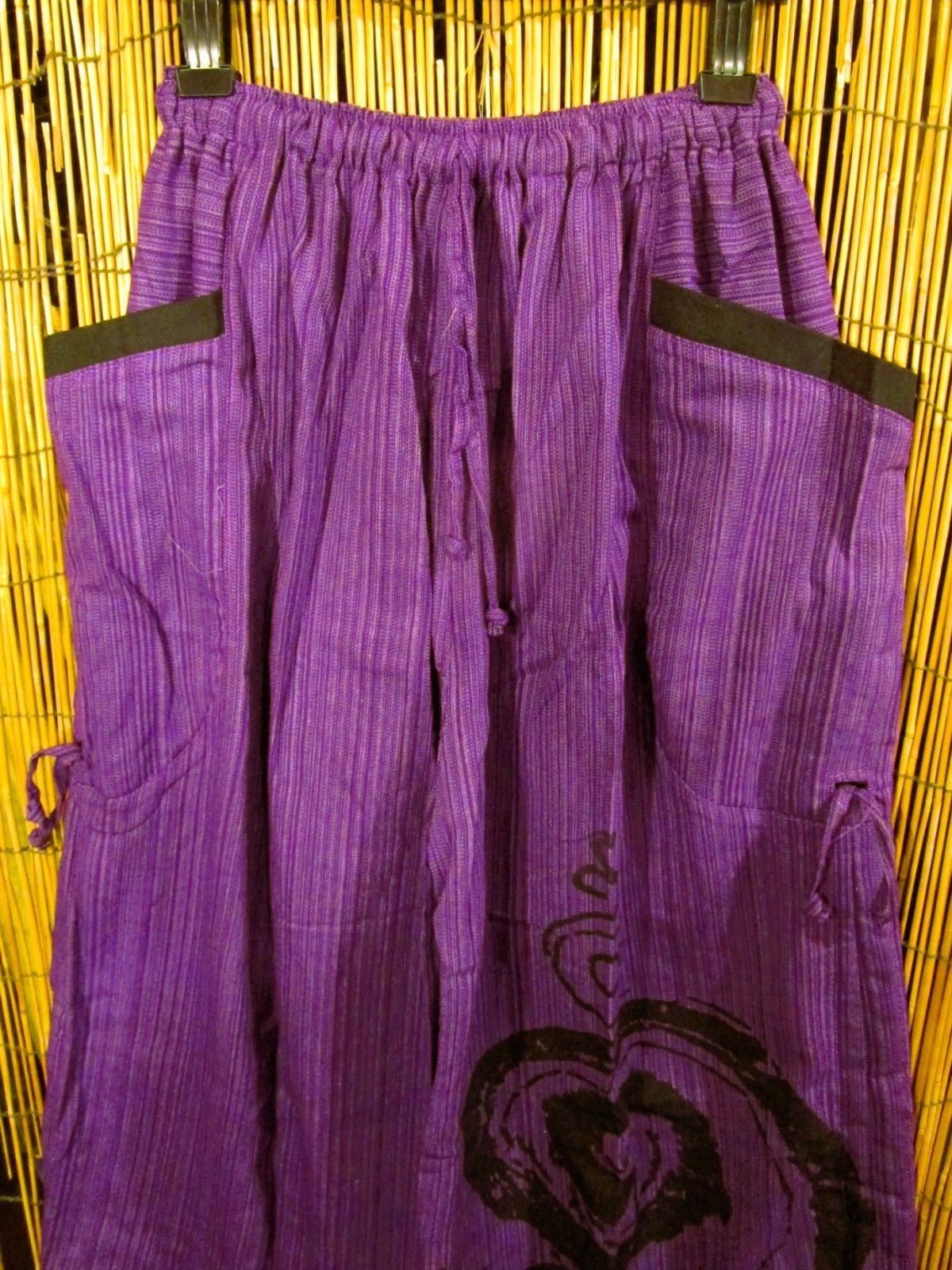 画像2: 渦巻きプリント＊コットン素材＊カーゴタイプ＊ふんわり＊アラジンパンツ