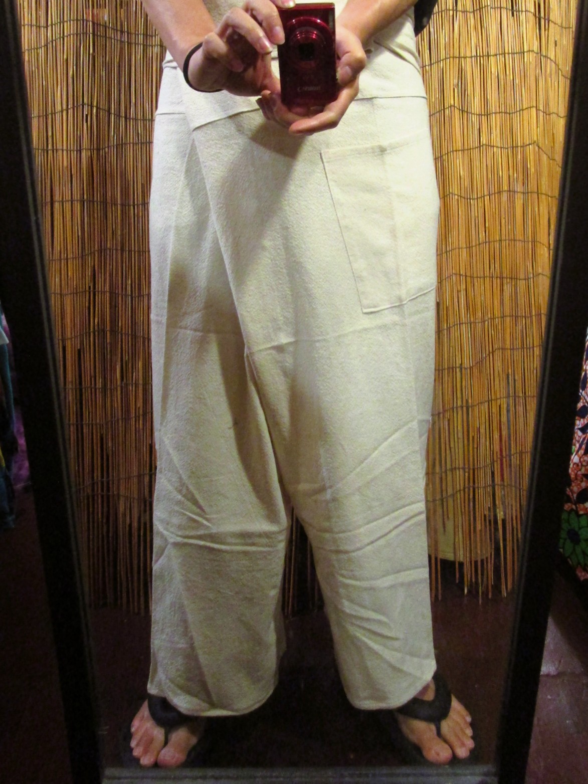 画像: 無地＊コットン素材＊ロング丈＊タイパンツ