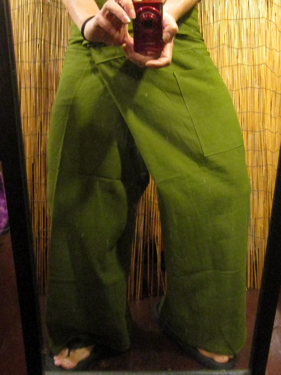 画像: 無地＊コットン素材＊ロング丈＊タイパンツ