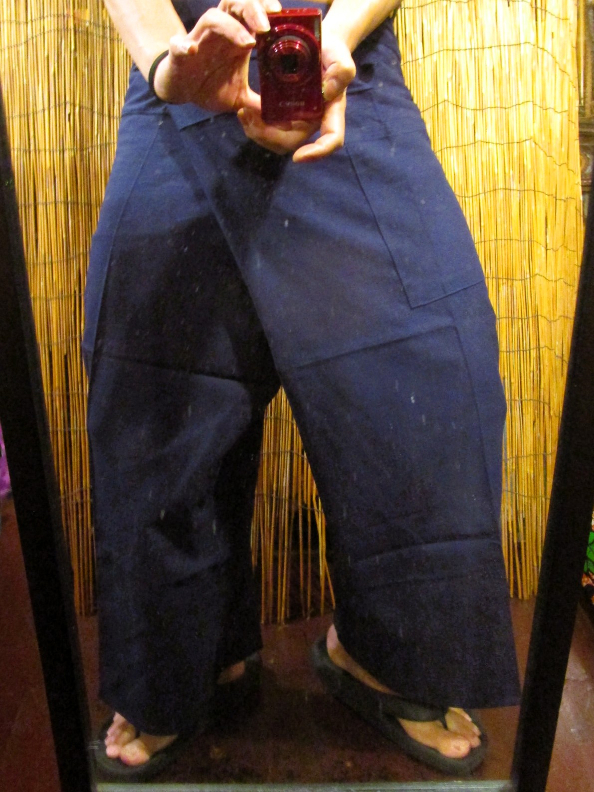 画像: 無地＊コットン素材＊ロング丈＊タイパンツ