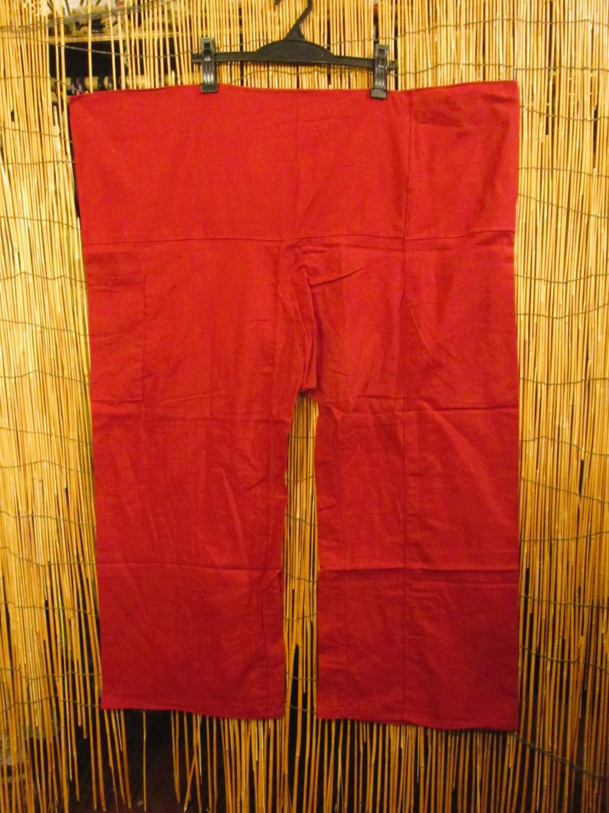 画像1: 無地＊コットン素材＊ロング丈＊タイパンツ