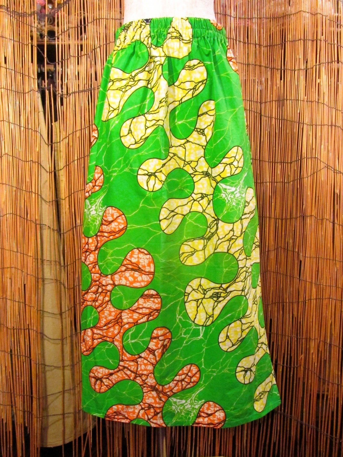 画像: パーニュ生地＊コットン素材＊アフリカンプリント＊ロングスカート