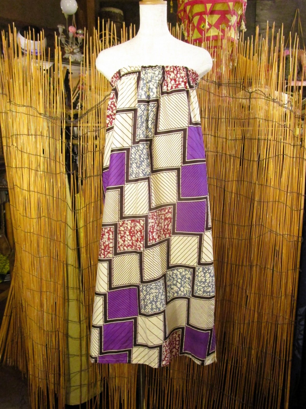 画像: パーニュ生地＊コットン素材＊アフリカンプリント＊ロングスカート