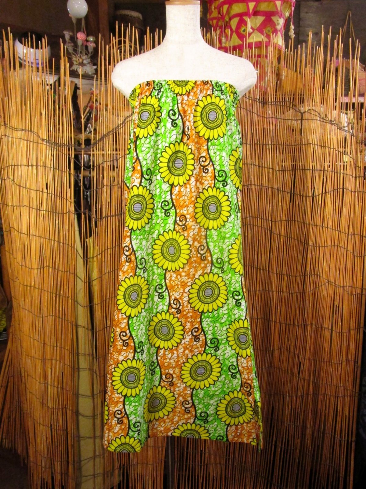 画像: パーニュ生地＊コットン素材＊アフリカンプリント＊ロングスカート