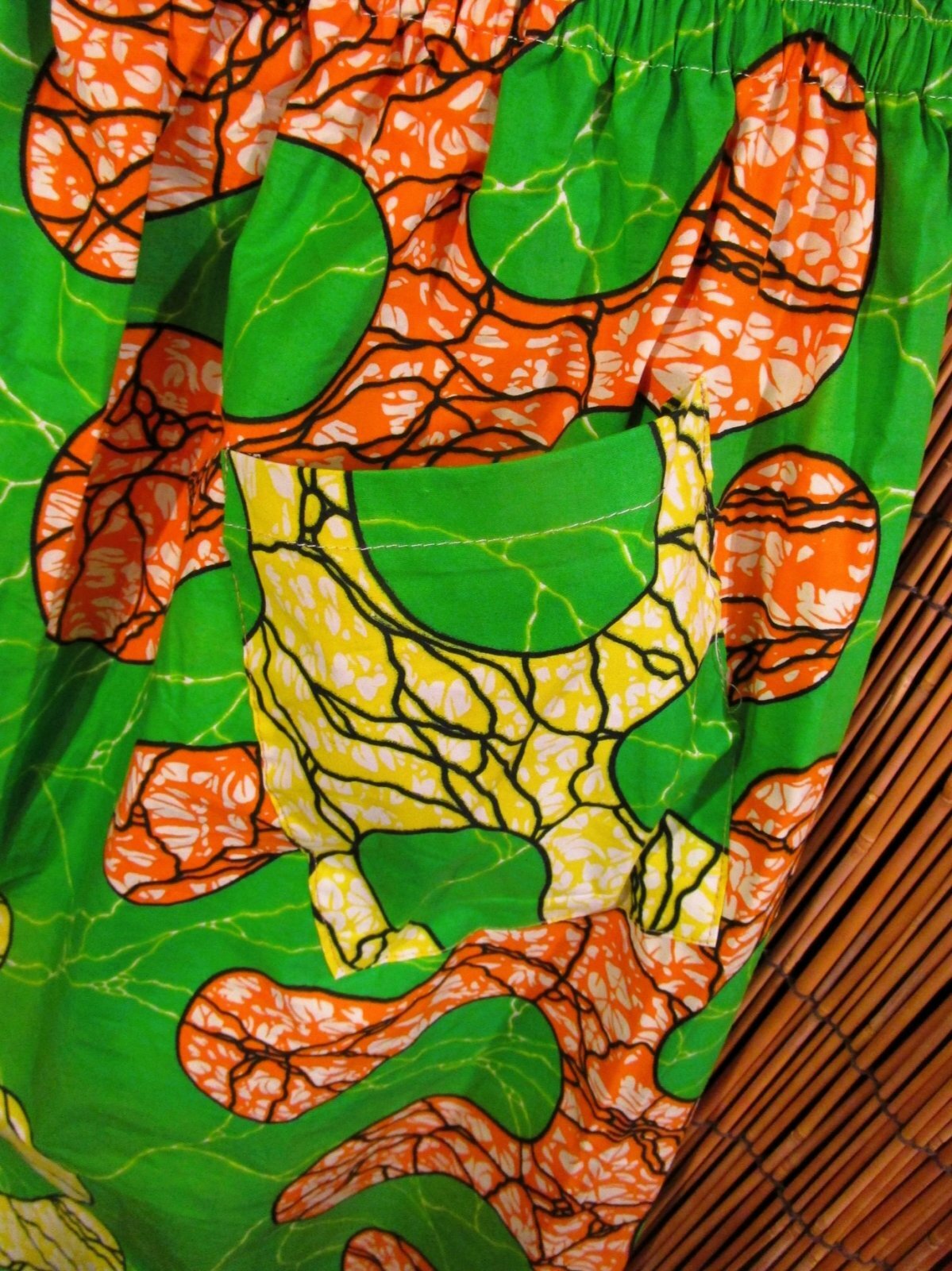 画像4: パーニュ生地＊コットン素材＊アフリカンプリント＊ロングスカート