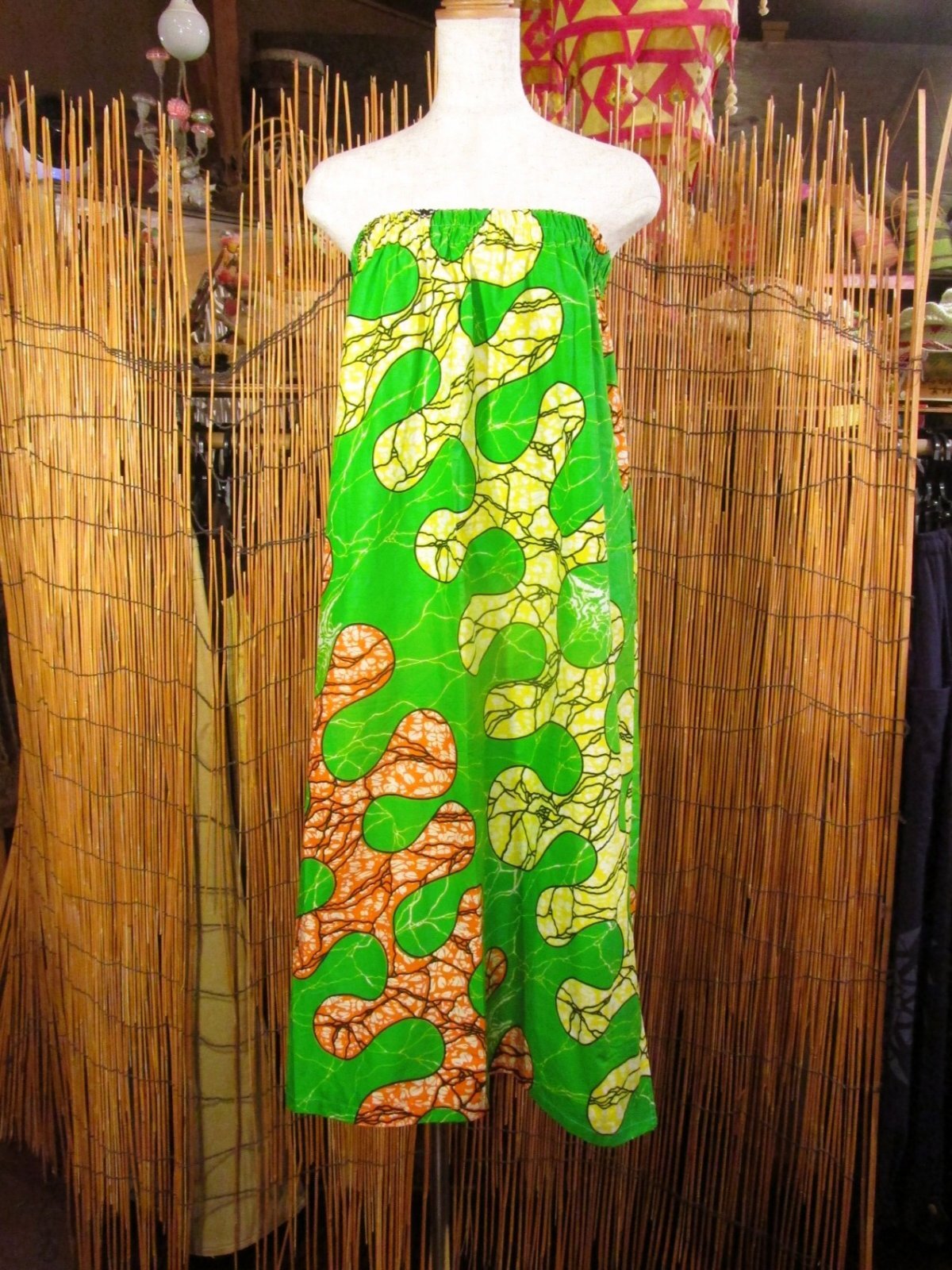 画像: パーニュ生地＊コットン素材＊アフリカンプリント＊ロングスカート