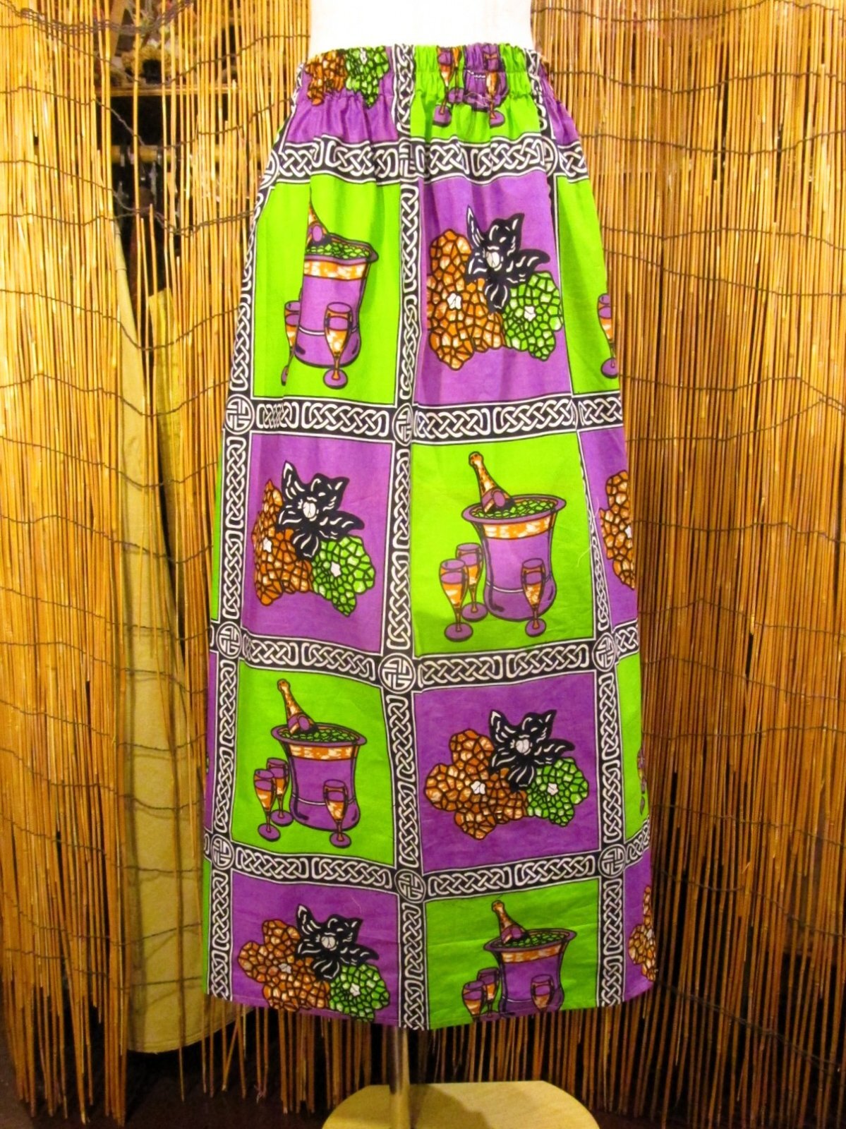 画像: パーニュ生地＊コットン素材＊アフリカンプリント＊ロングスカート