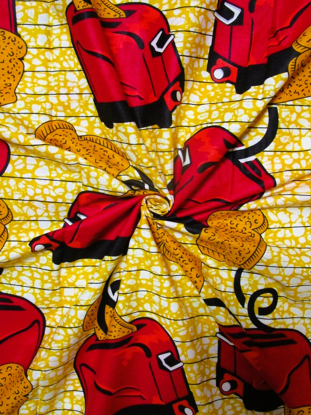 画像: アフリカンプリント生地 パーニュ