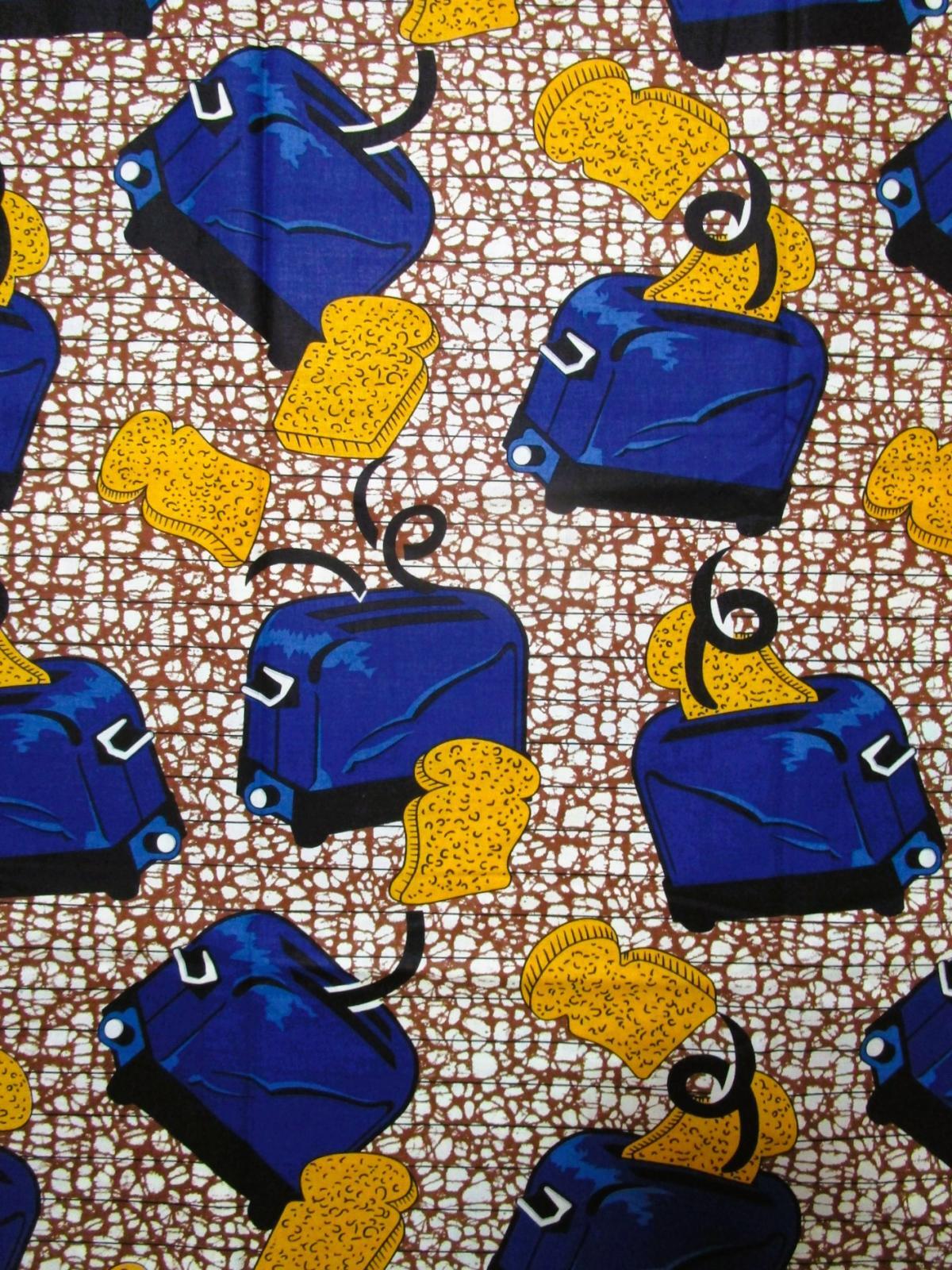 画像: アフリカンプリント生地 パーニュ