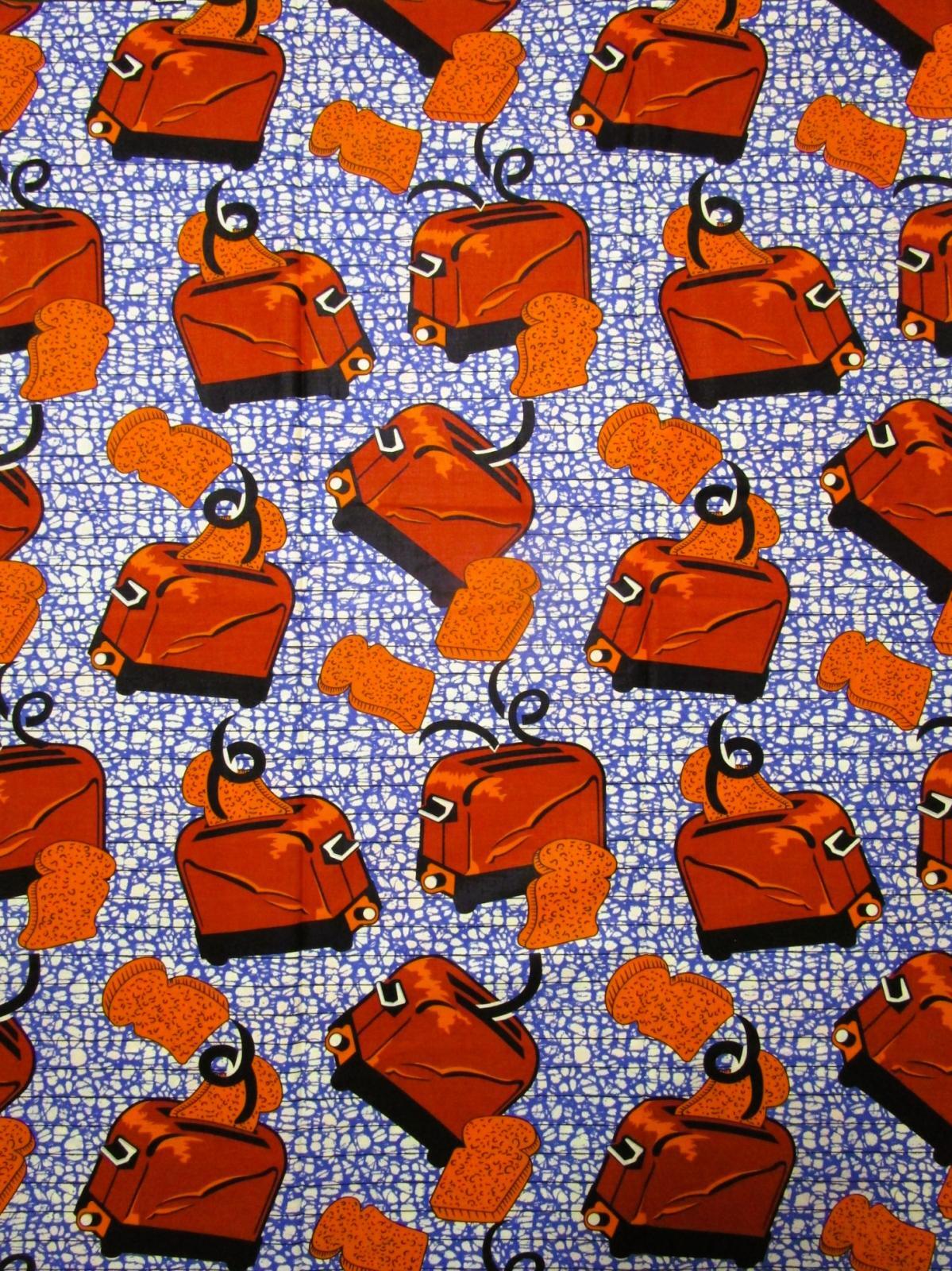 画像1: アフリカンプリント生地 パーニュ