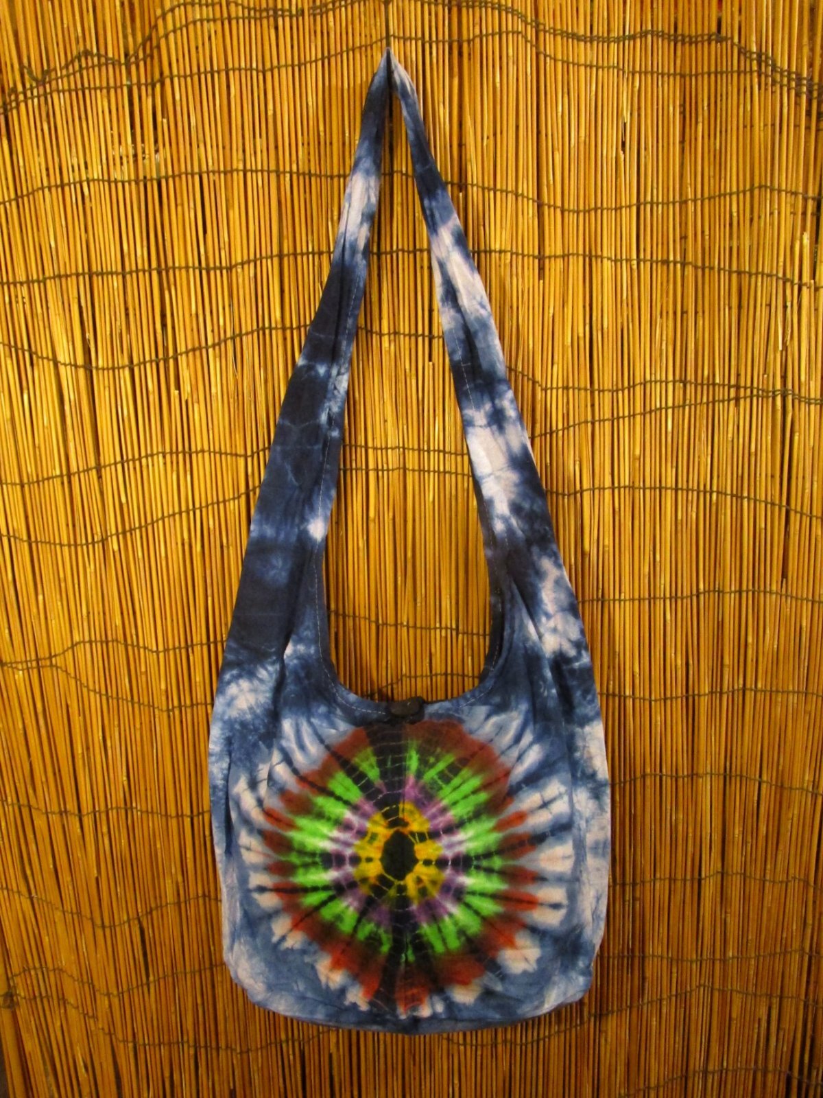 画像1: タイダイ染め＊コットン素材＊ショルダーバッグ