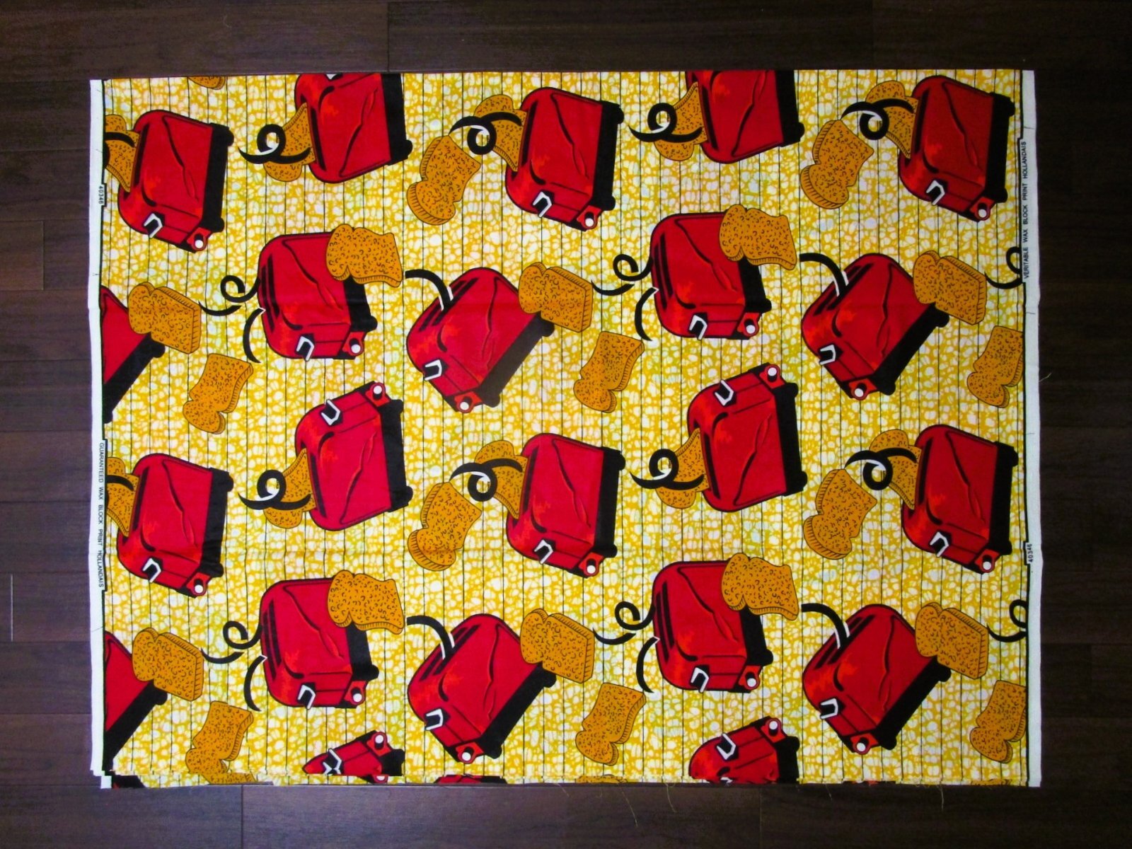 画像: アフリカンプリント生地 パーニュ