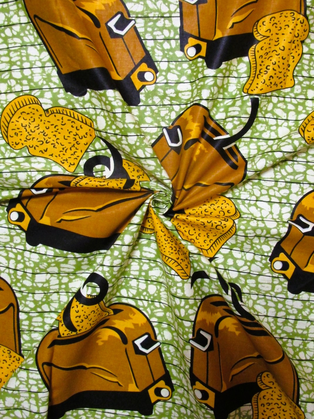 画像: アフリカンプリント生地 パーニュ