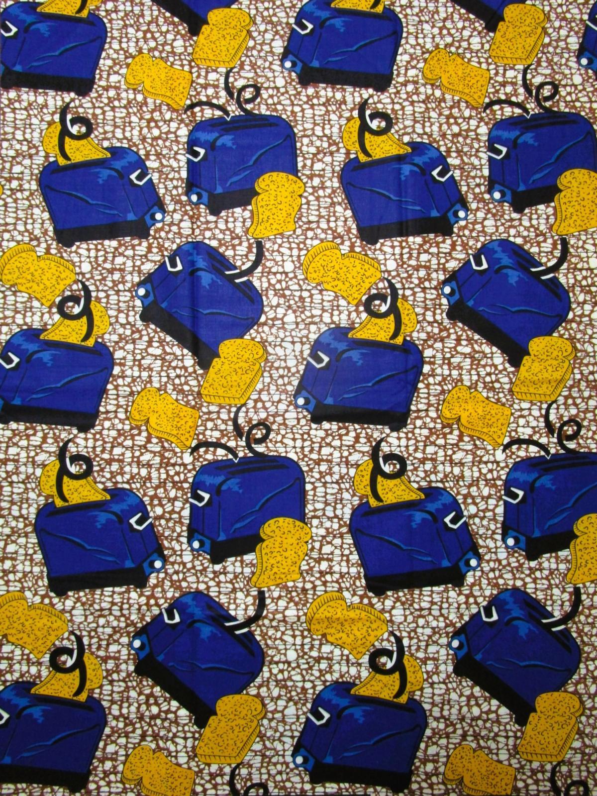 画像1: アフリカンプリント生地 パーニュ