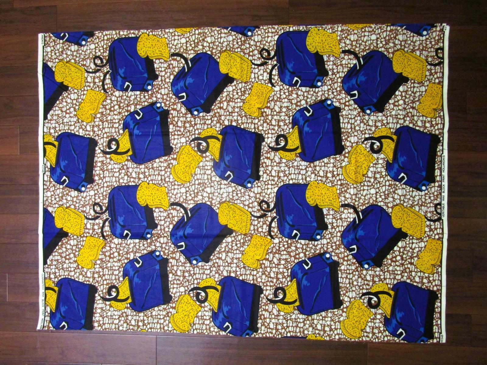 画像: アフリカンプリント生地 パーニュ