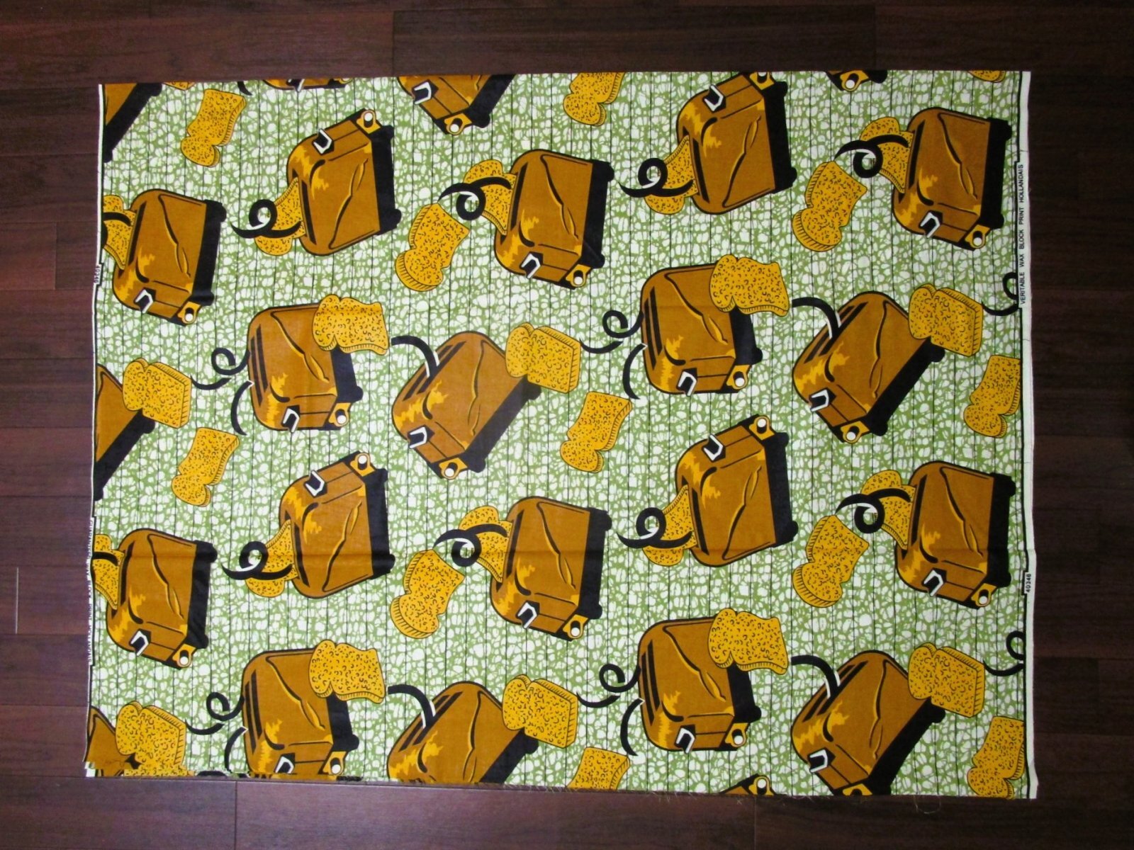 画像: アフリカンプリント生地 パーニュ