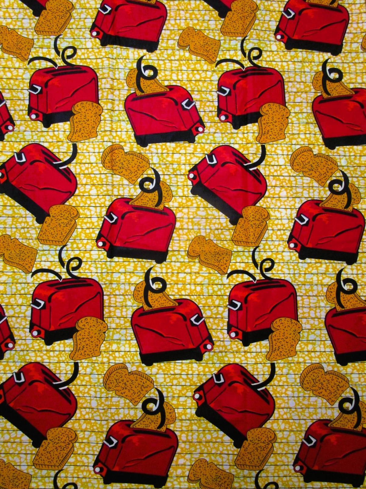 画像1: アフリカンプリント生地 パーニュ