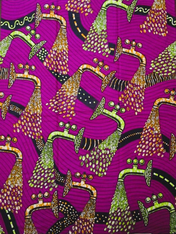 画像1: アフリカンプリント生地 パーニュ