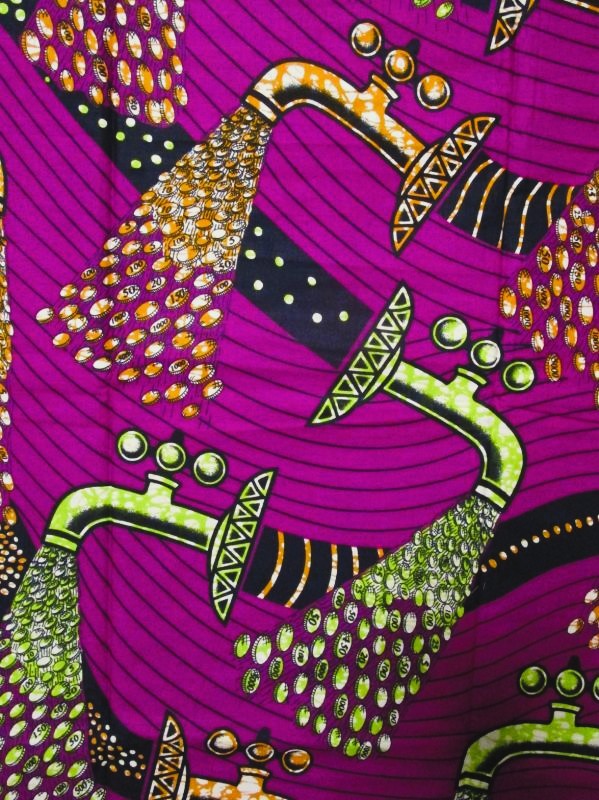 画像: アフリカンプリント生地 パーニュ