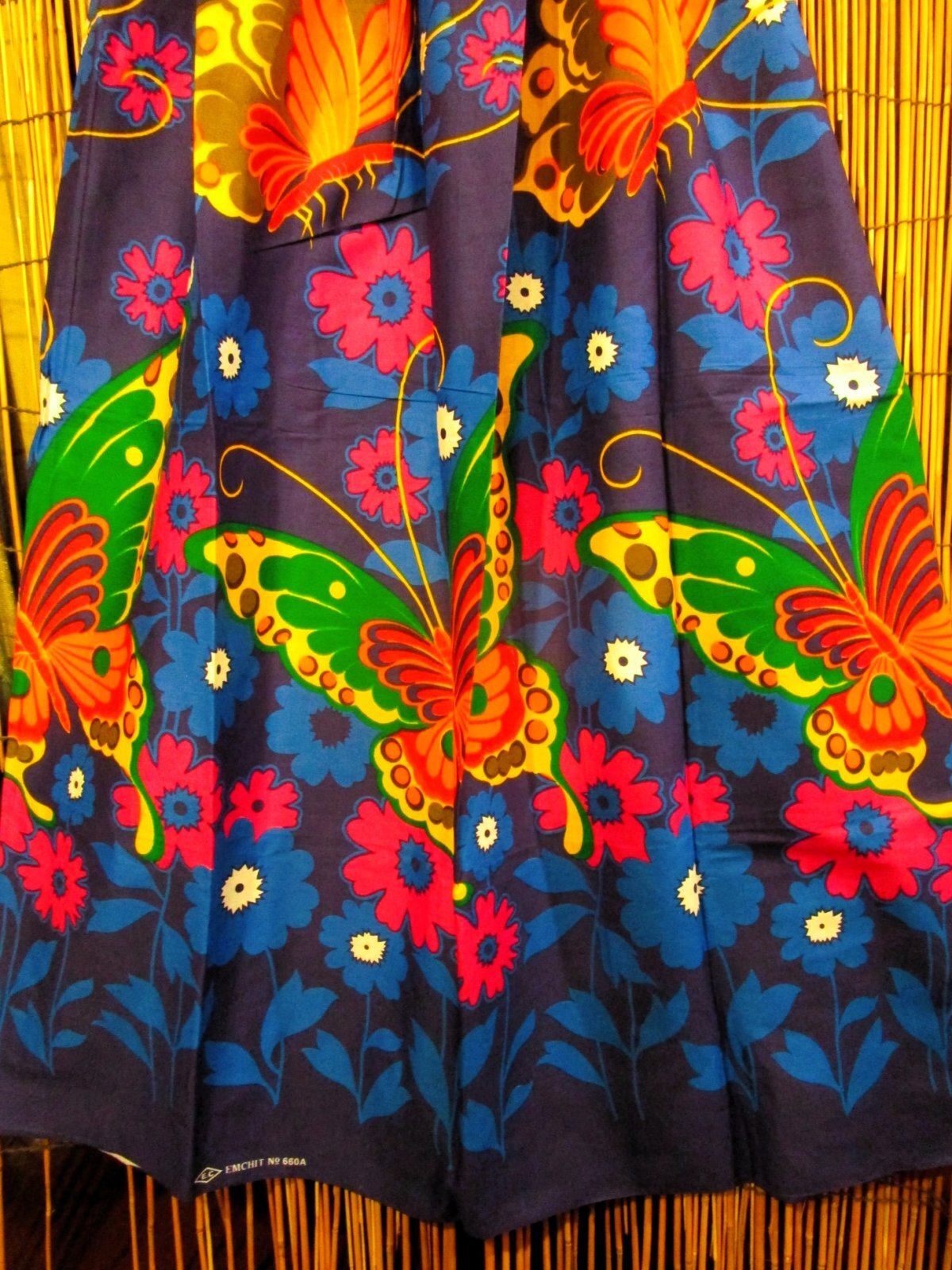 画像: バタフライ＆フラワープリント＊コットン素材＊フレアー＊ロングスカート