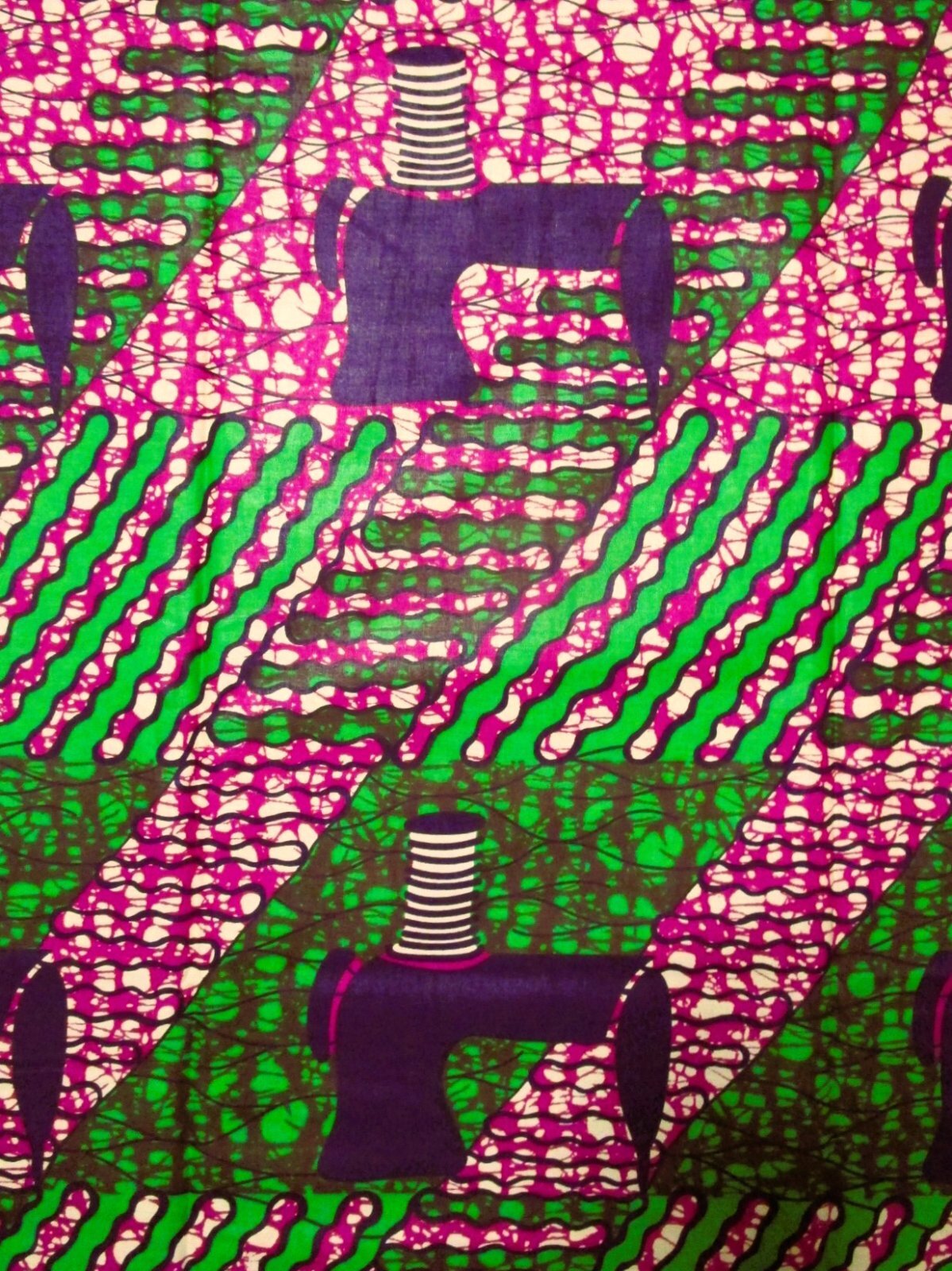 画像: アフリカンプリント生地 パーニュ