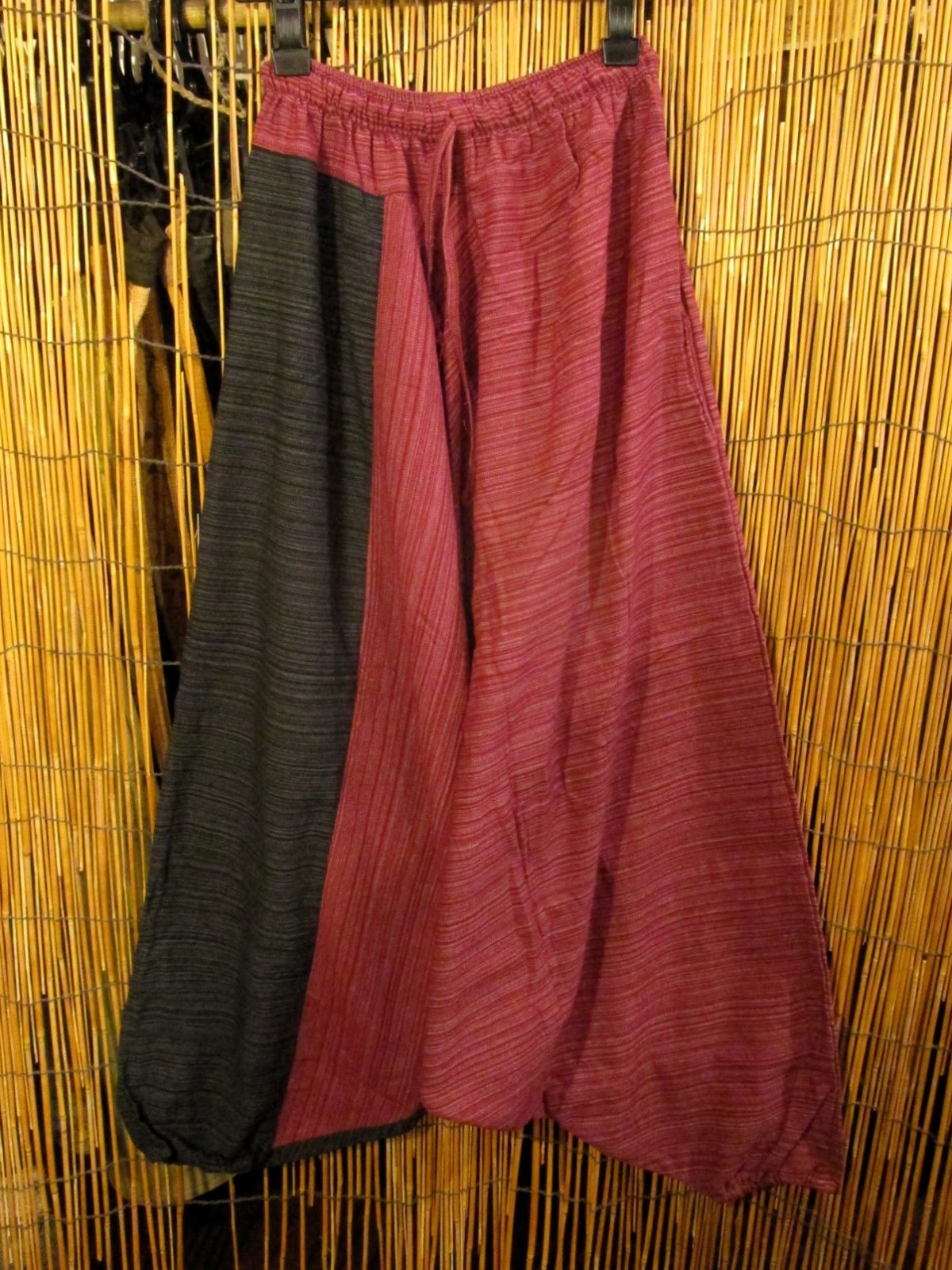 画像1: バイカラー＊コッン素材＊シンプル＊ふんわり＊サルエルパンツ