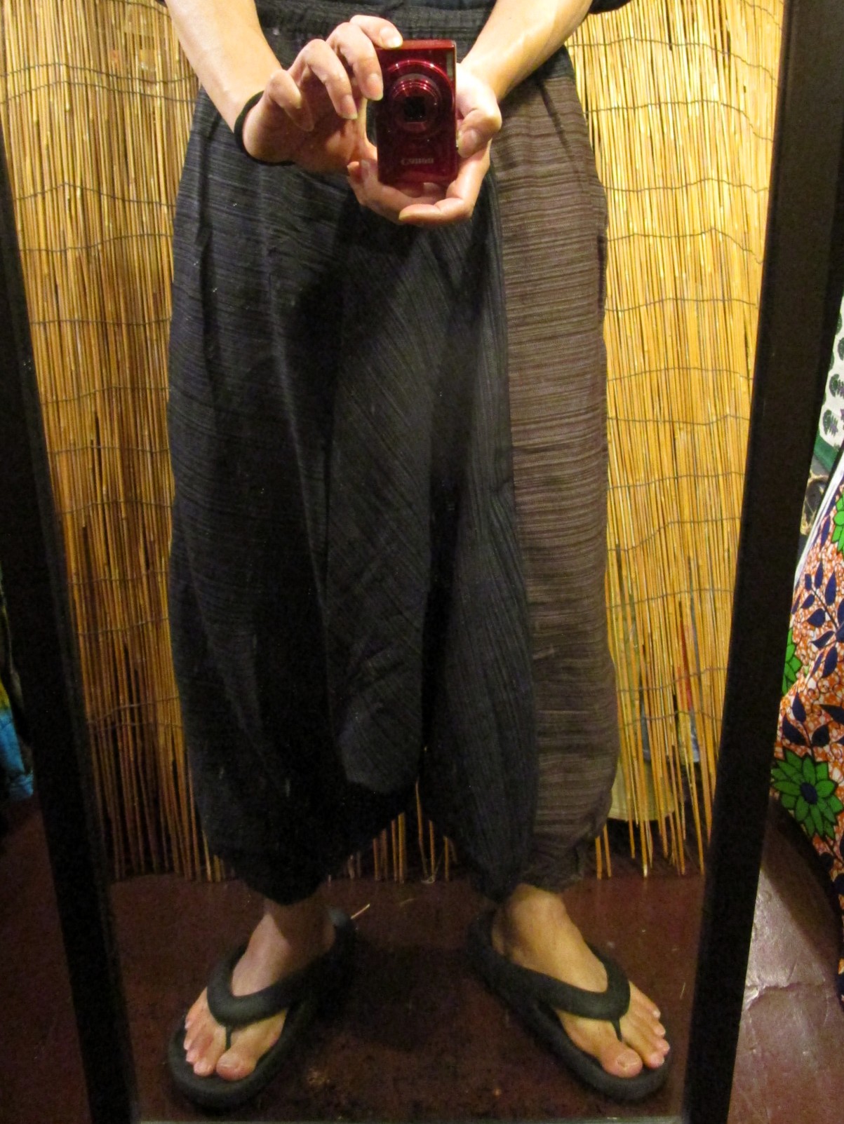 画像: バイカラー＊コッン素材＊シンプル＊ふんわり＊サルエルパンツ