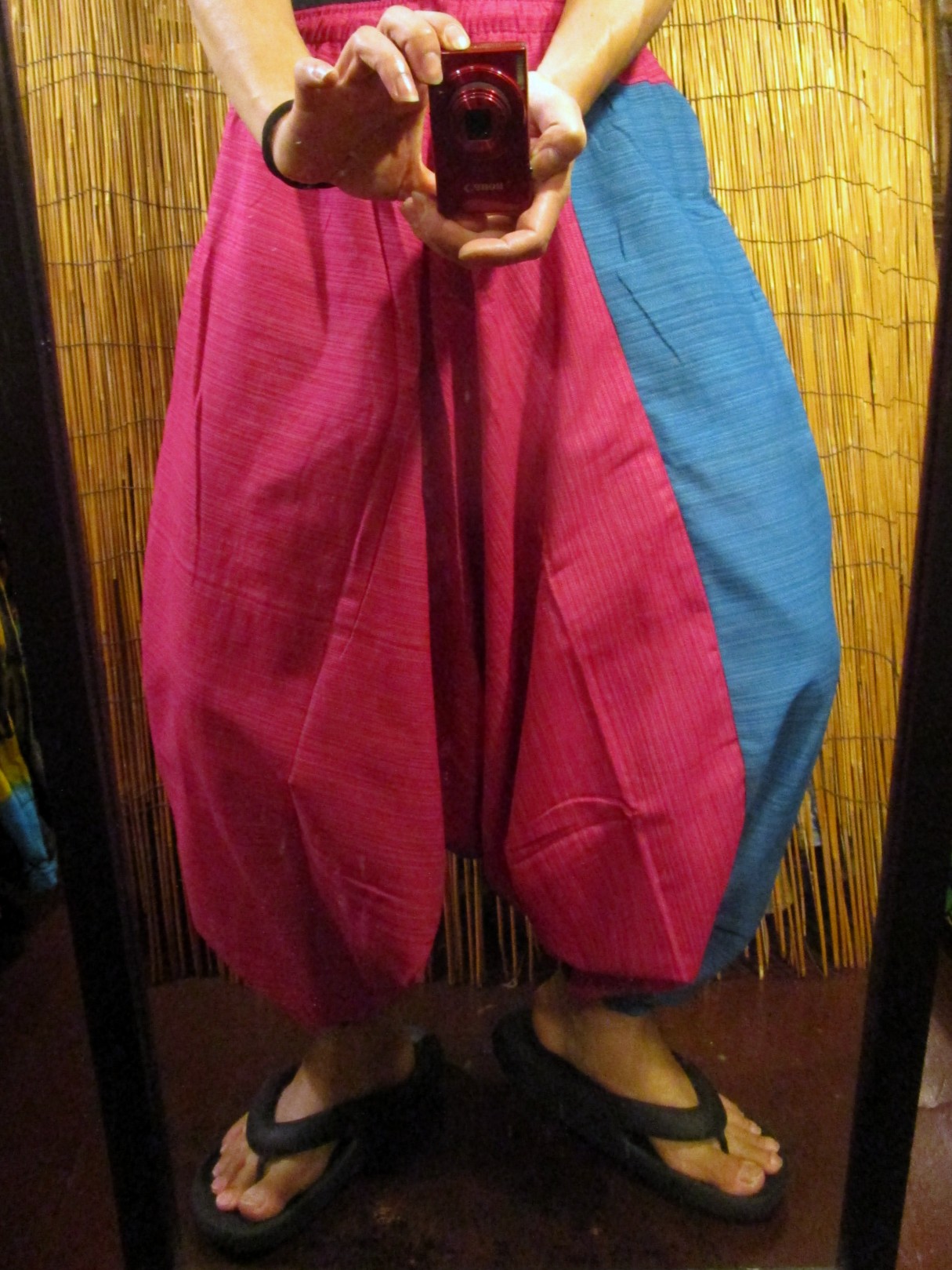 画像: バイカラー＊コッン素材＊シンプル＊ふんわり＊サルエルパンツ