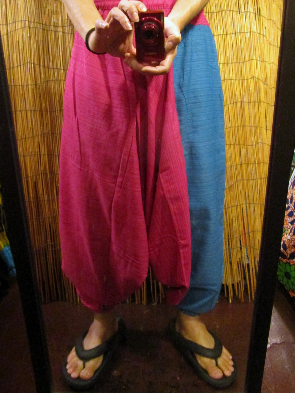 画像: バイカラー＊コッン素材＊シンプル＊ふんわり＊サルエルパンツ