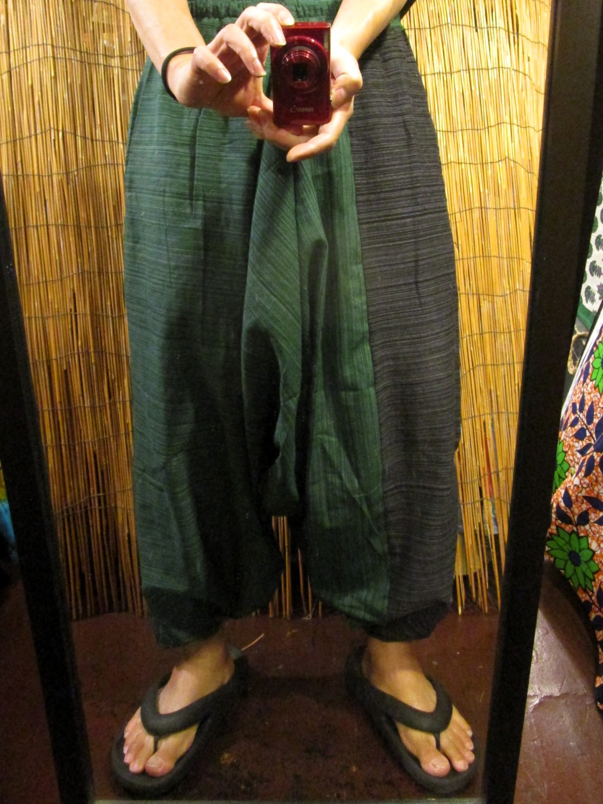 画像: バイカラー＊コッン素材＊シンプル＊ふんわり＊サルエルパンツ