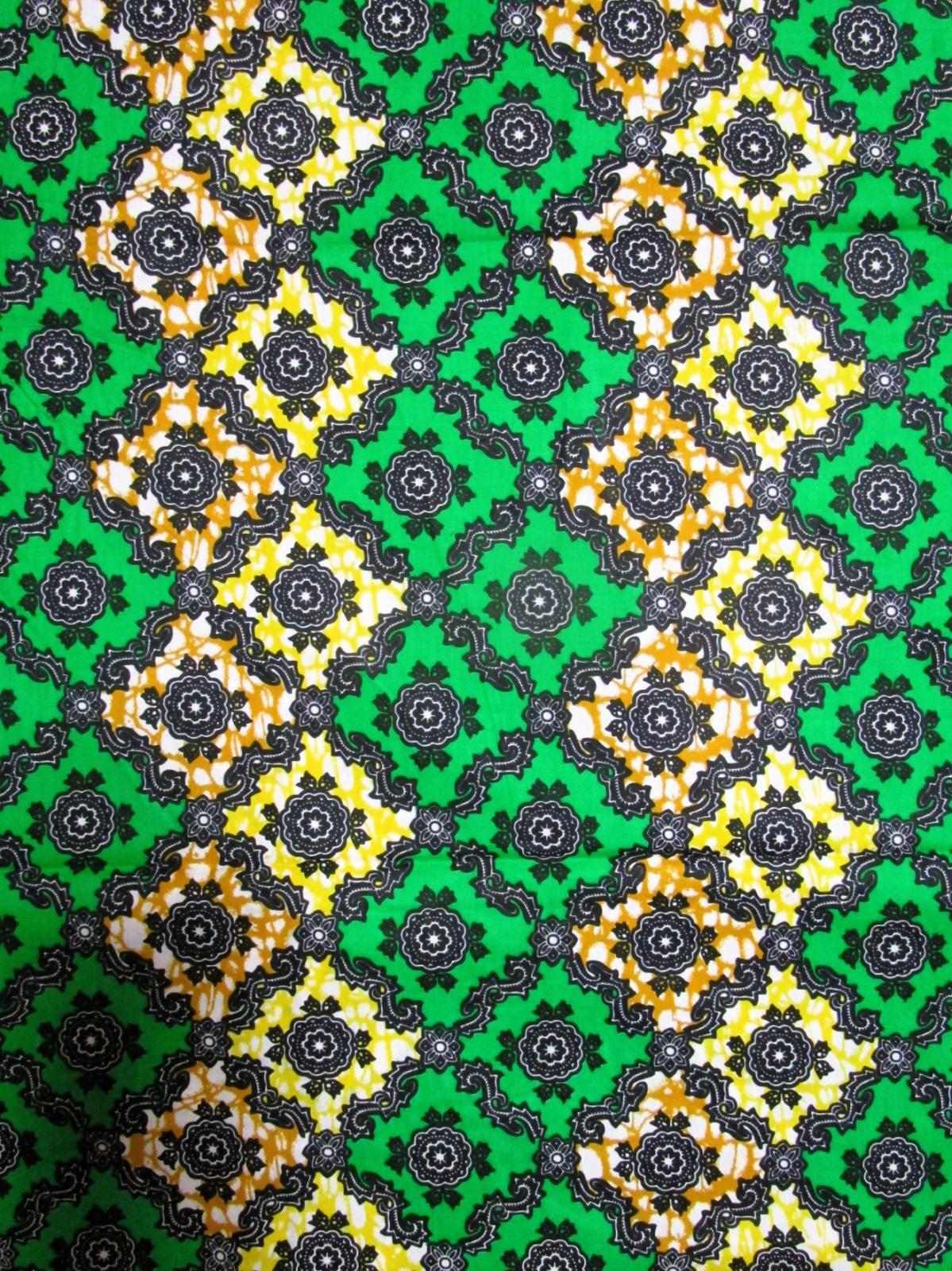 画像: アフリカンプリント生地 パーニュ