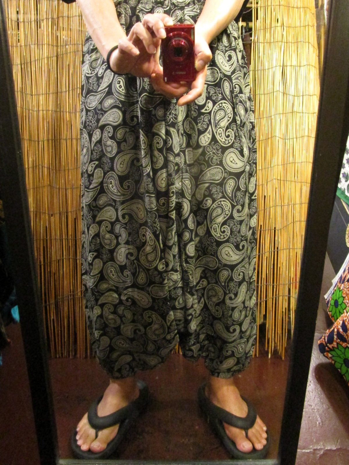 画像: 和風プリント＊レーヨン素材＊ふんわり＊サルエルパンツ