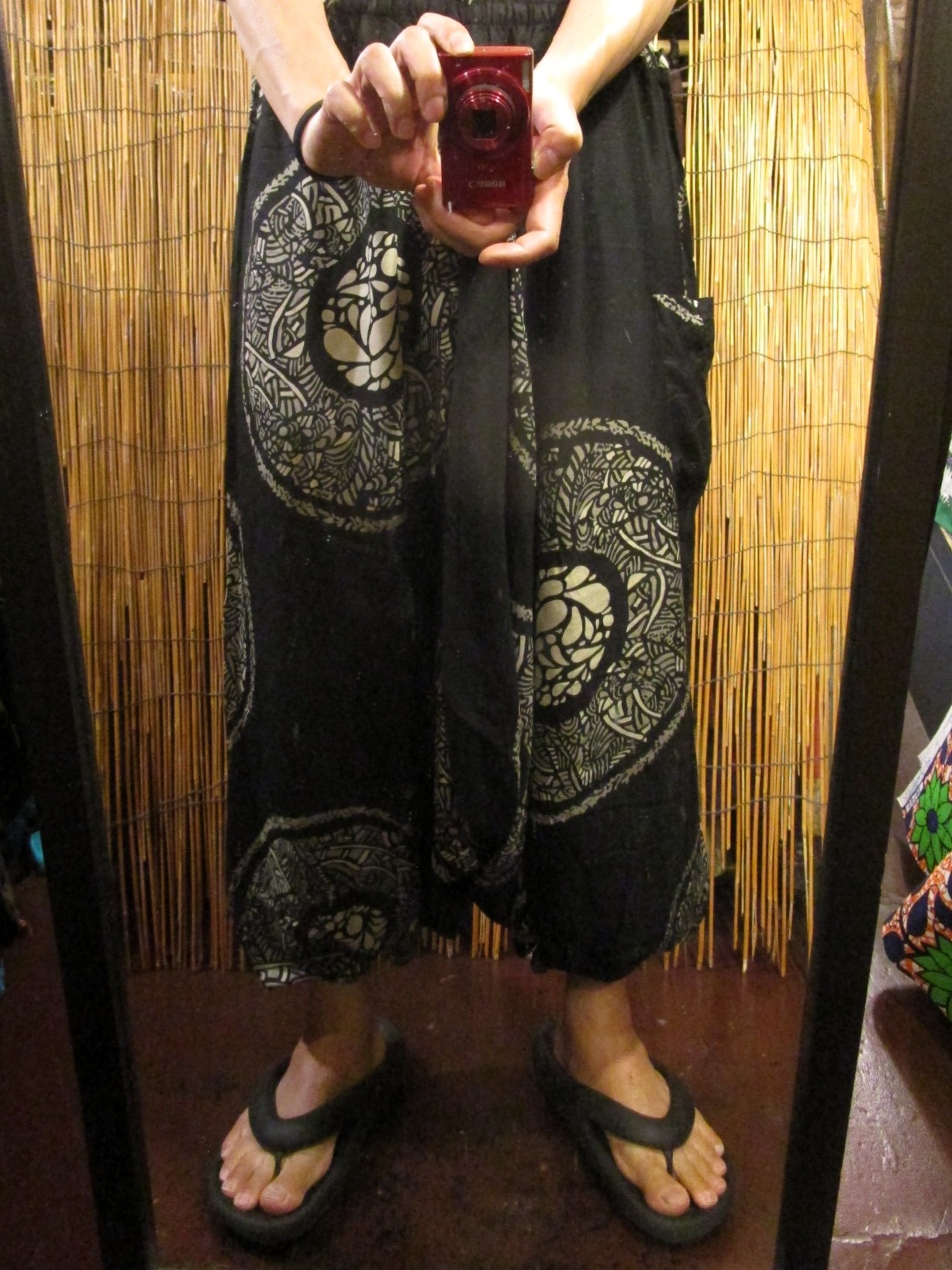 画像: 和風プリント＊レーヨン素材＊ふんわり＊サルエルパンツ