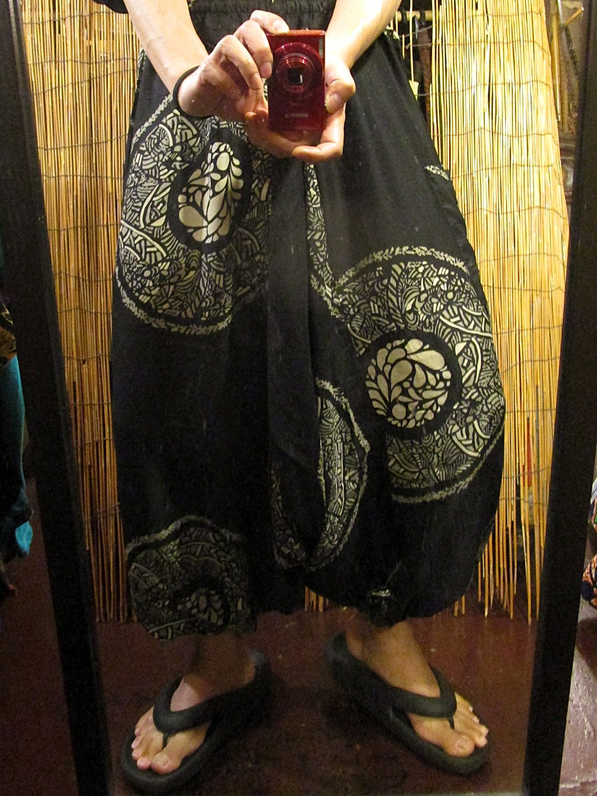 画像: 和風プリント＊レーヨン素材＊ふんわり＊サルエルパンツ