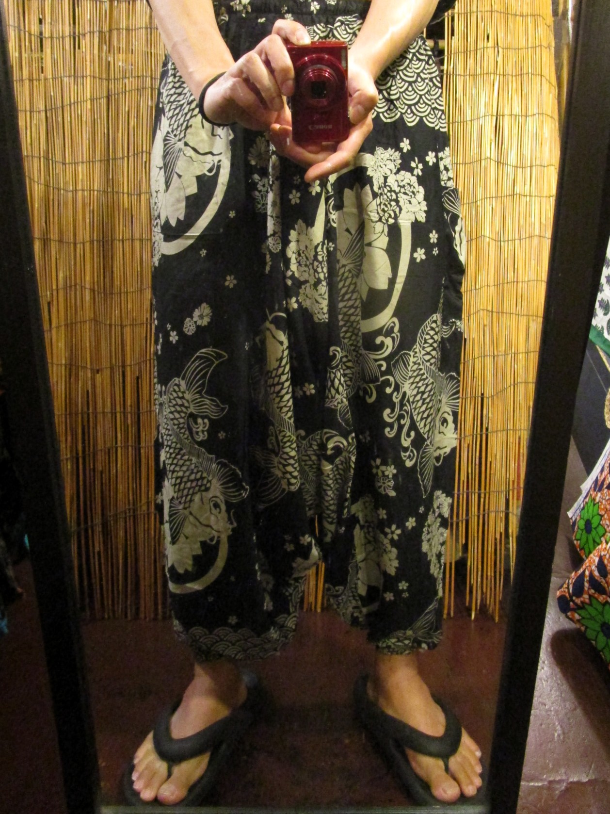 画像: 和風プリント＊レーヨン素材＊ふんわり＊サルエルパンツ