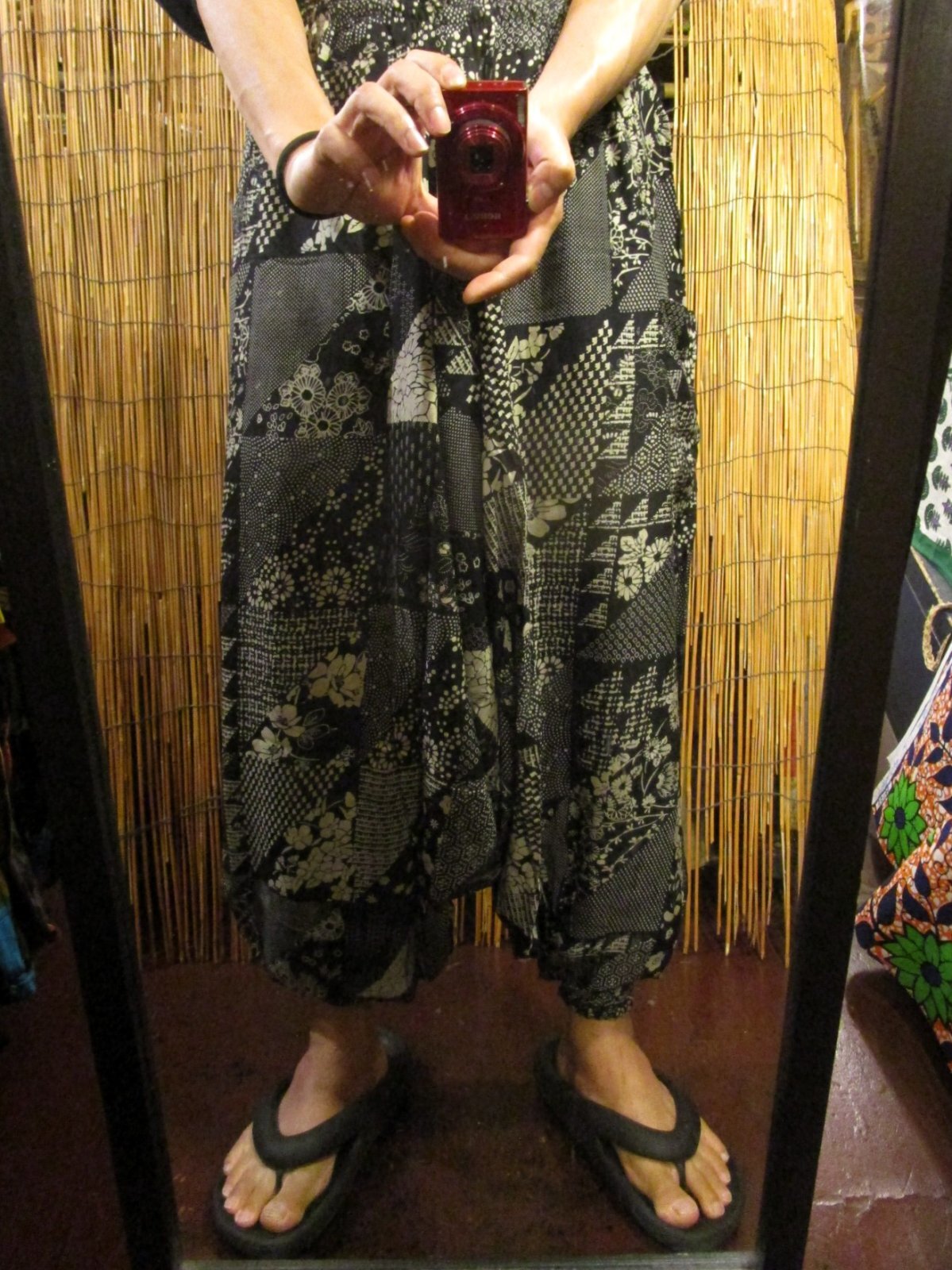 画像: 和風プリント＊レーヨン素材＊ふんわり＊サルエルパンツ