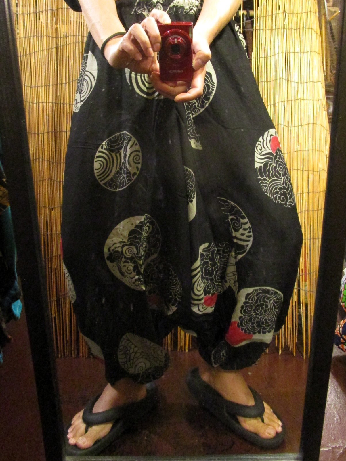 画像: 和風プリント＊レーヨン素材＊ふんわり＊サルエルパンツ