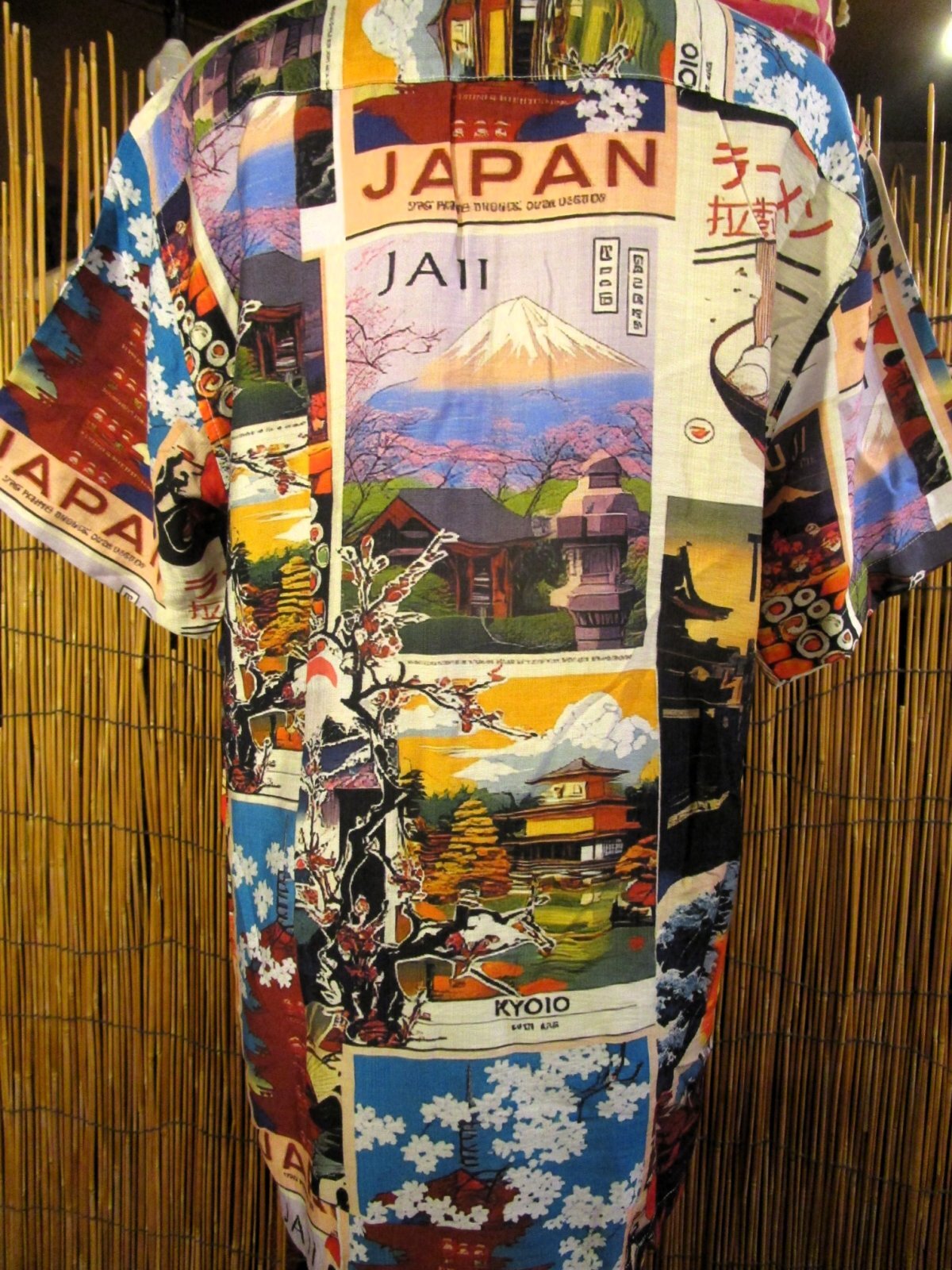 画像: 和風プリント＊コットン＆リネン混紡＊個性的＊半袖＊アロハシャツ ＊Ｍ