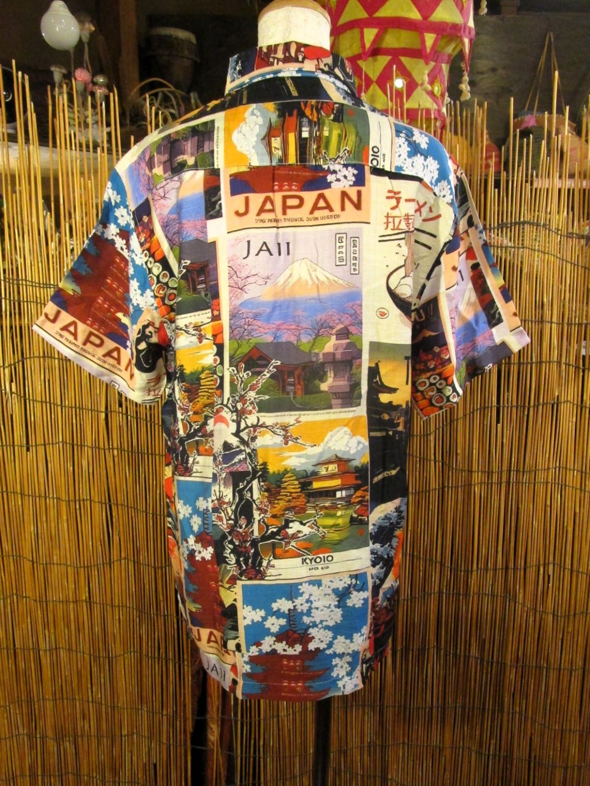 画像3: 和風プリント＊コットン＆リネン混紡＊個性的＊半袖＊アロハシャツ ＊Ｍ