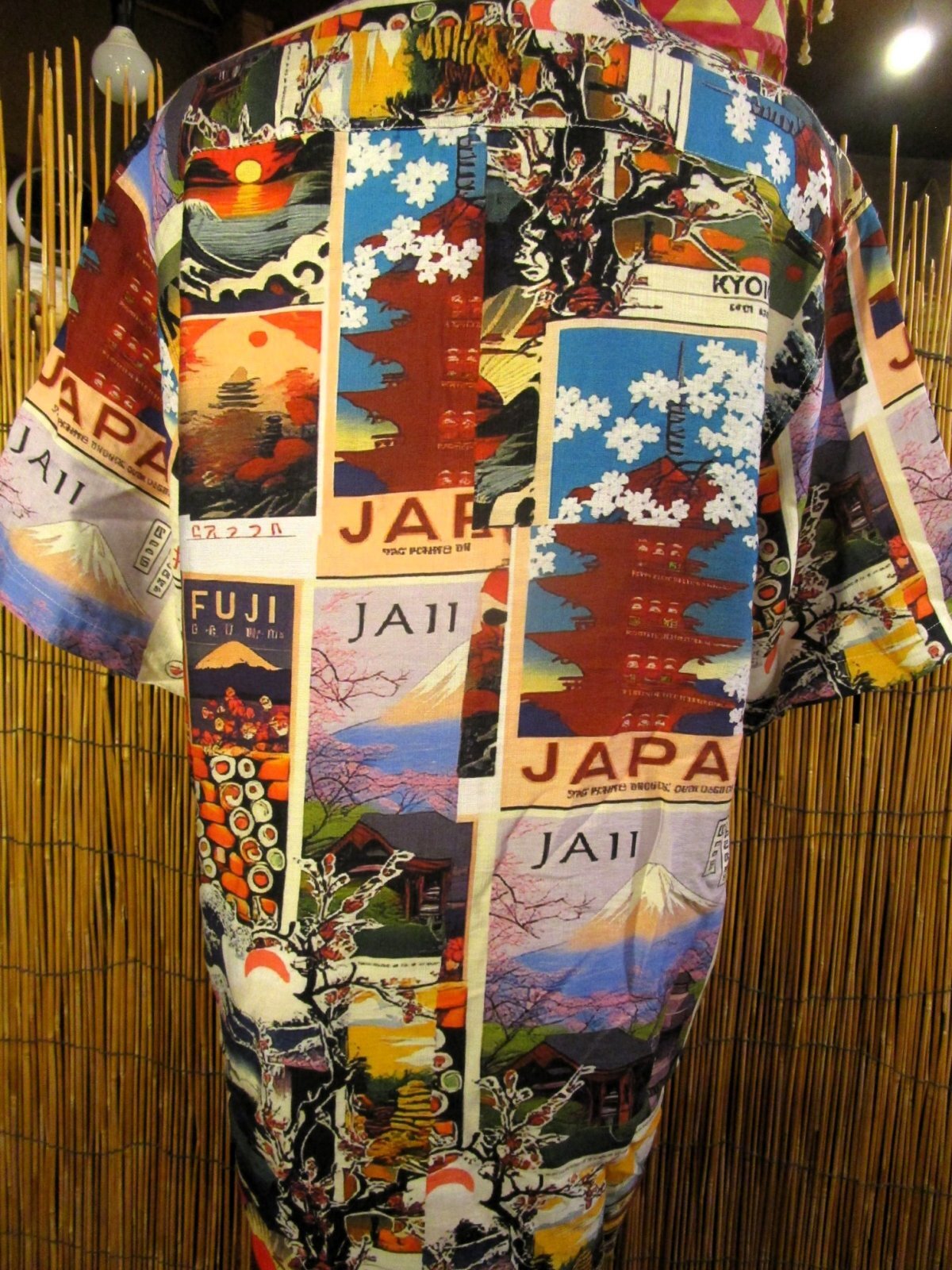 画像: 和風プリント＊コットン＆リネン混紡＊個性的＊半袖＊アロハシャツ ＊Ｍ