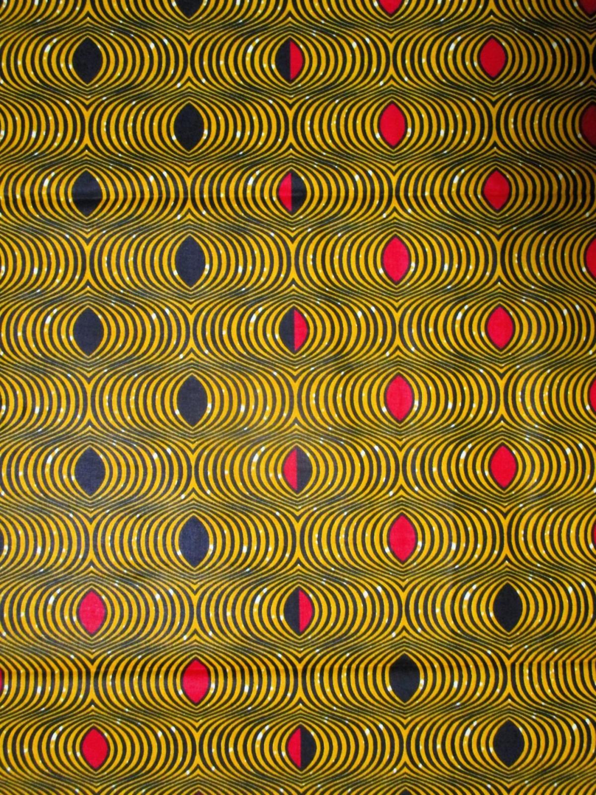 画像: アフリカンプリント生地 パーニュ