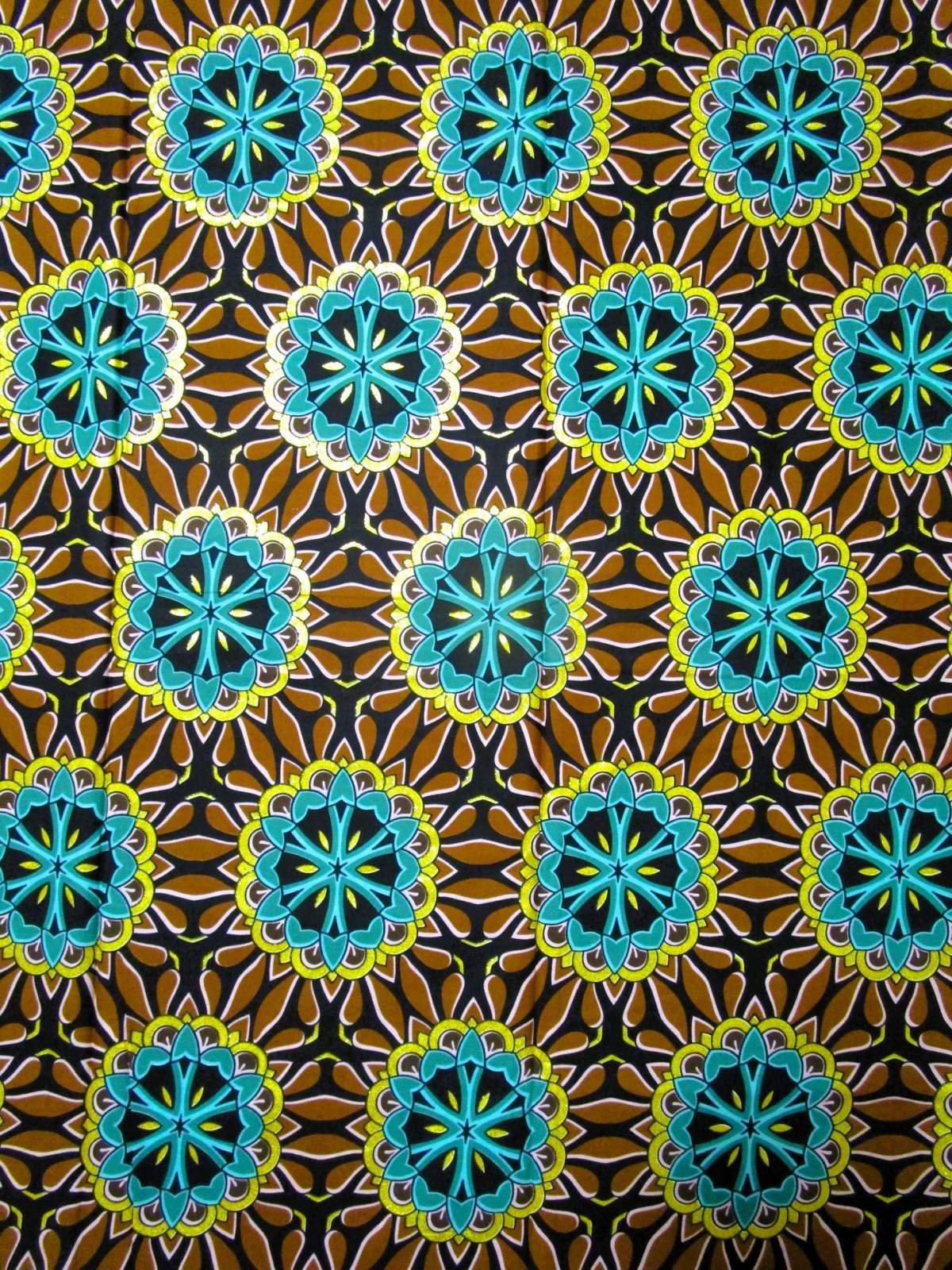 画像1: アフリカンプリント生地 パーニュ