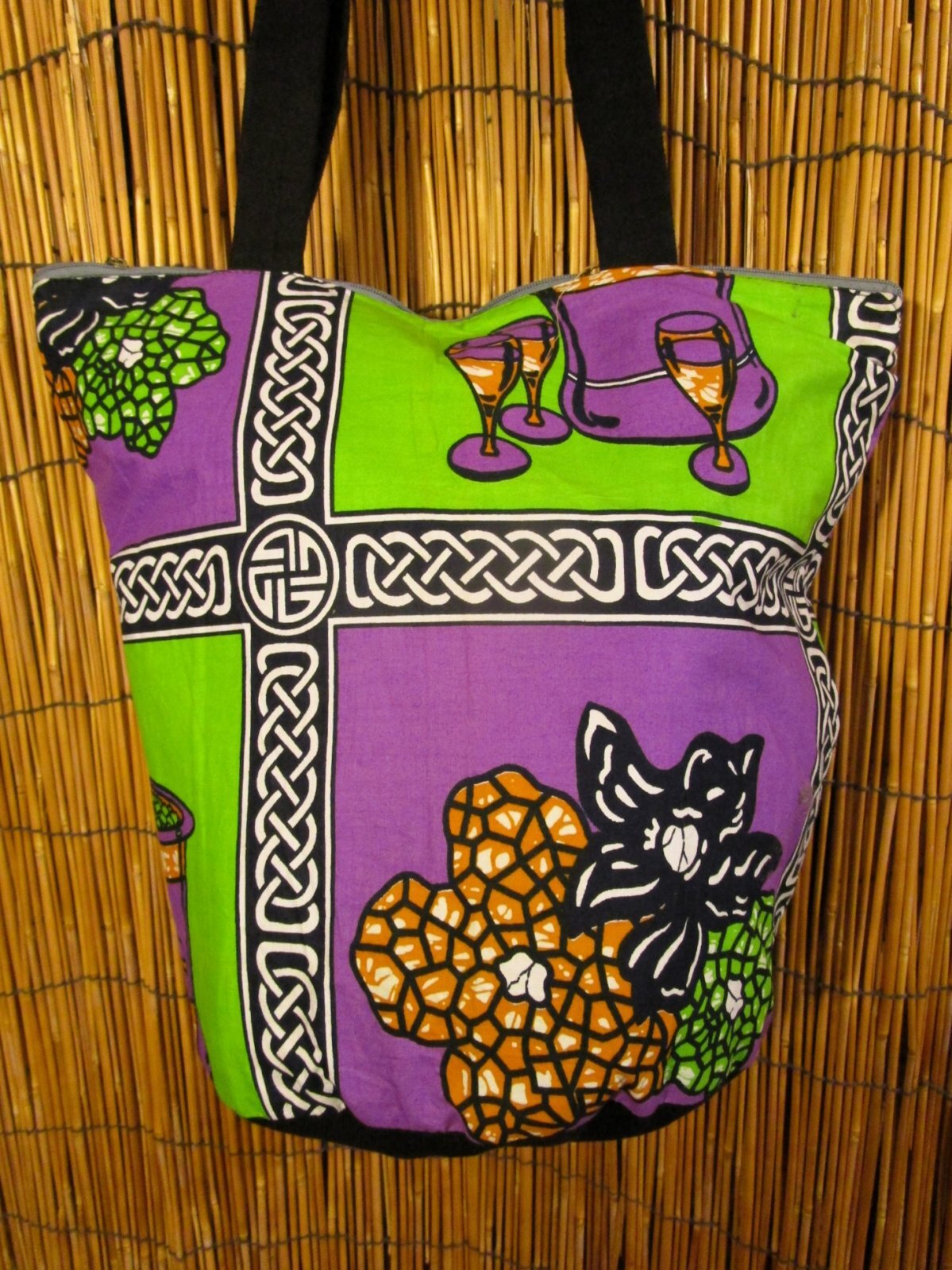 画像: パーニュ生地＊アフリカンプリント＊トートバッグ＊Ｍ