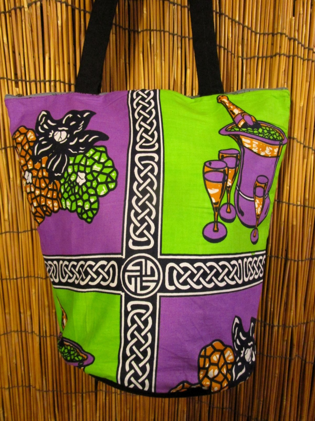 画像: パーニュ生地＊アフリカンプリント＊トートバッグ＊Ｍ