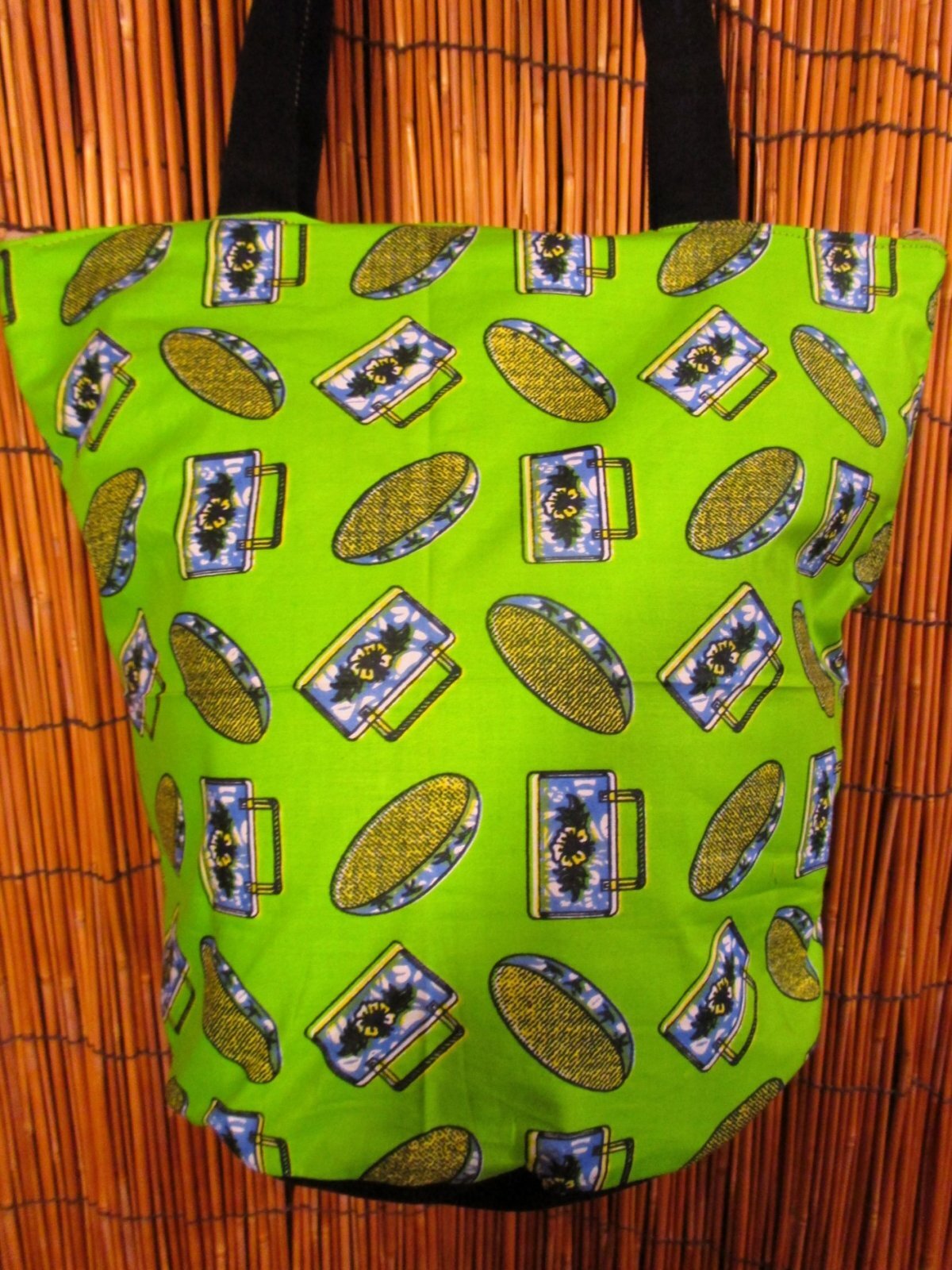 画像: パーニュ生地＊アフリカンプリント＊トートバッグ＊Ｍ