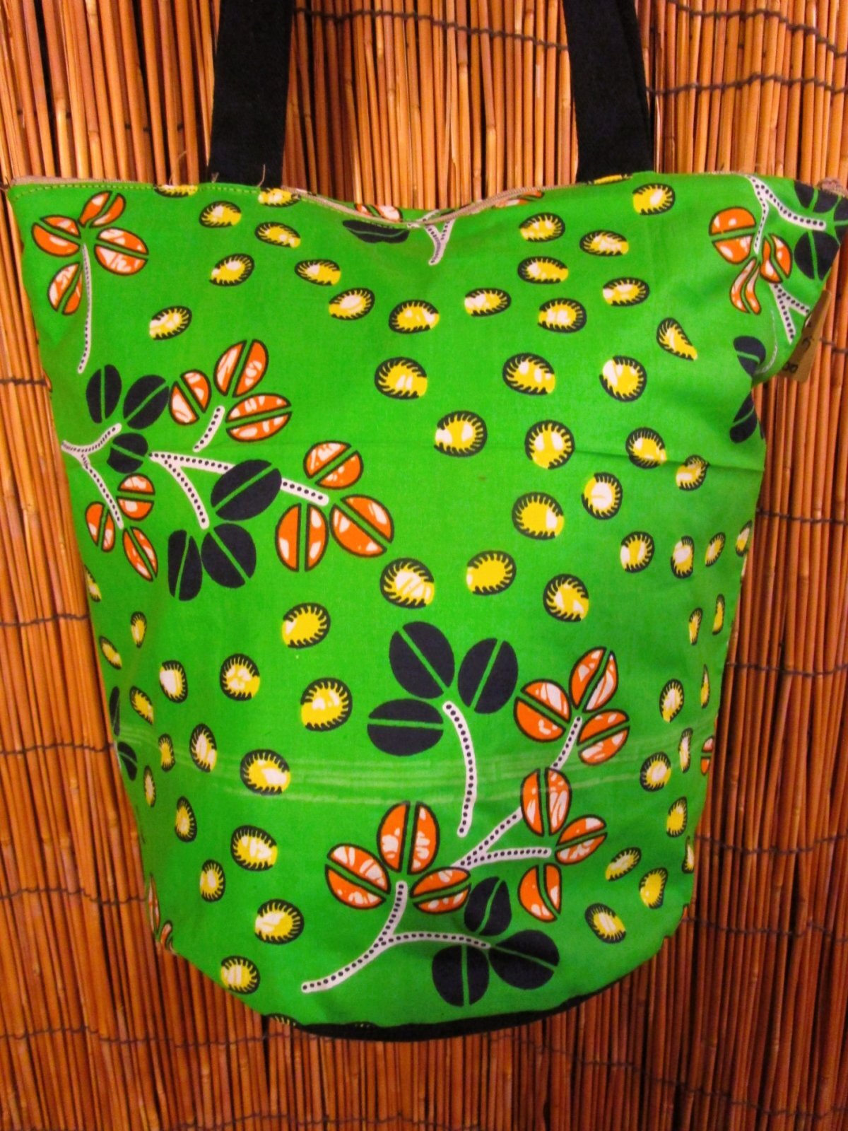 画像: パーニュ生地＊アフリカンプリント＊トートバッグ＊Ｍ