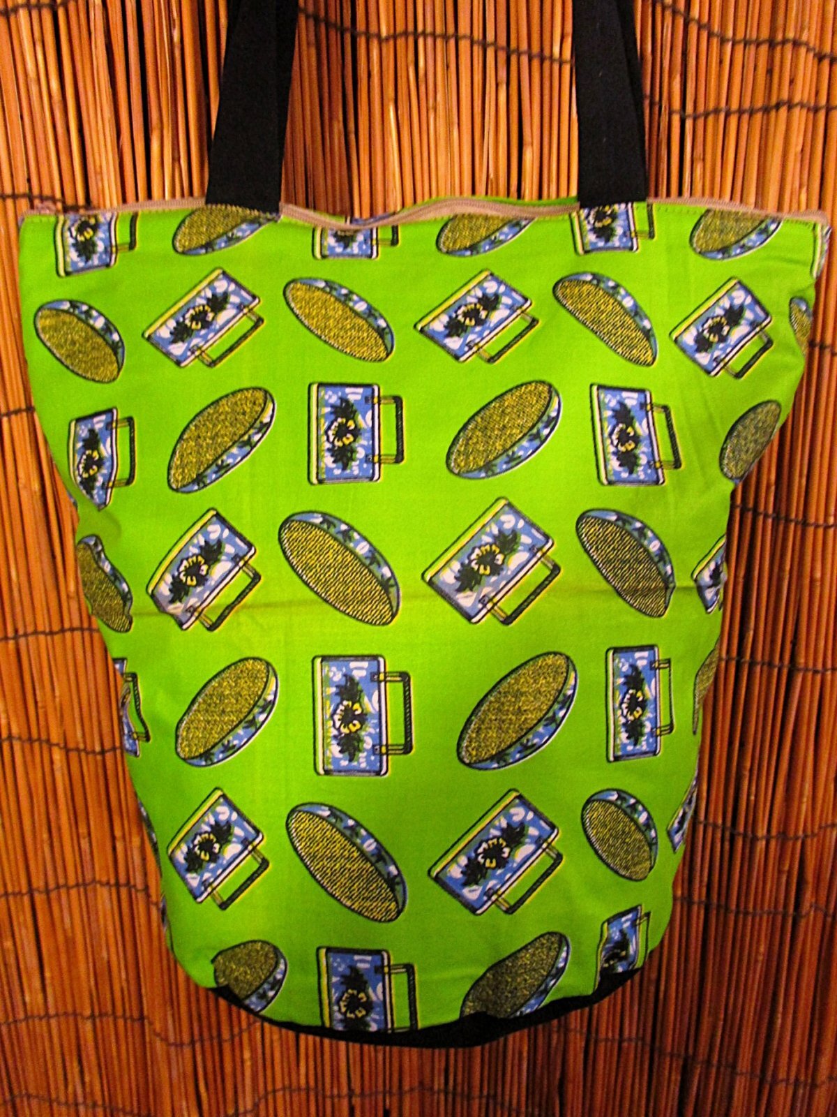 画像: パーニュ生地＊アフリカンプリント＊トートバッグ＊Ｍ